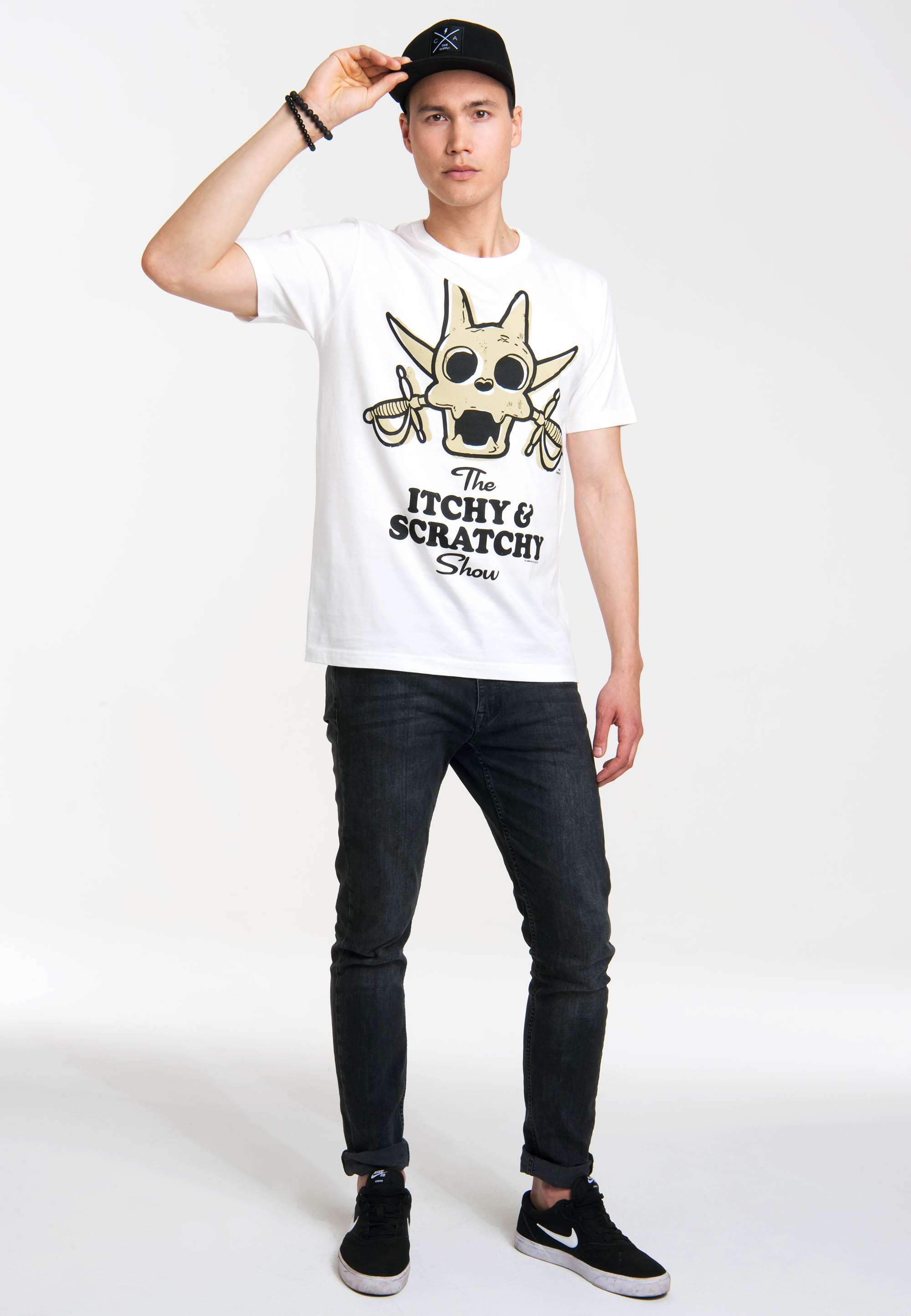 LOGOSHIRT T-Shirt »Scratchy - The Simpsons«, mit coolem Print