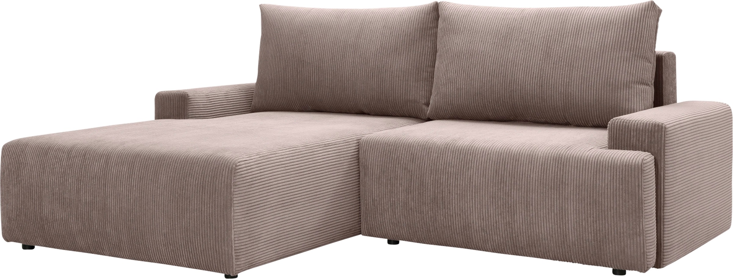 exxpo - sofa fashion Ecksofa »Orinoko, L-Form«, inkl. Bettfunktion und Bettkasten, in Cord