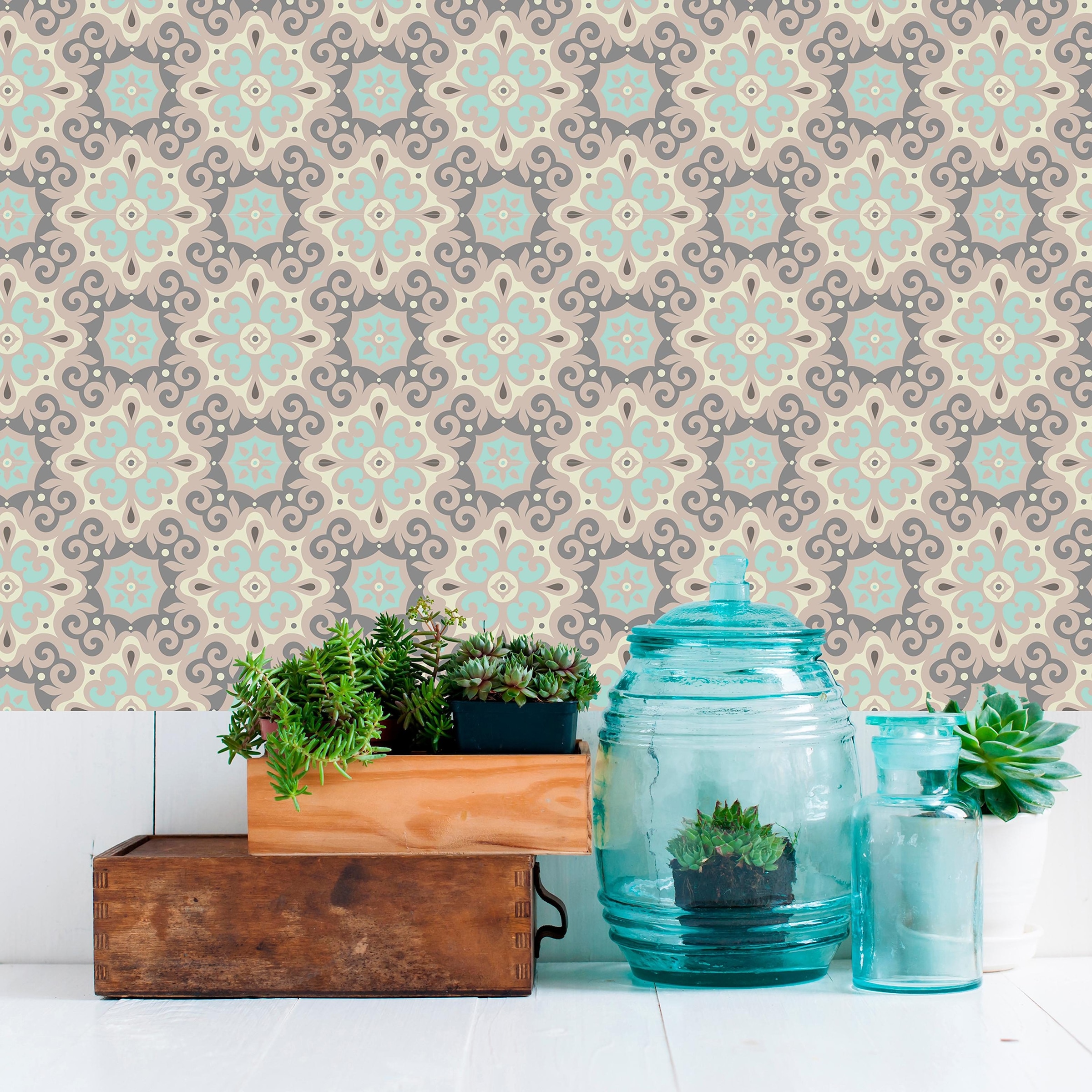 Home affaire Fliesenaufkleber »Ornamente«, Stickerfliesen, selbstklebend, Sticker, 12er Set