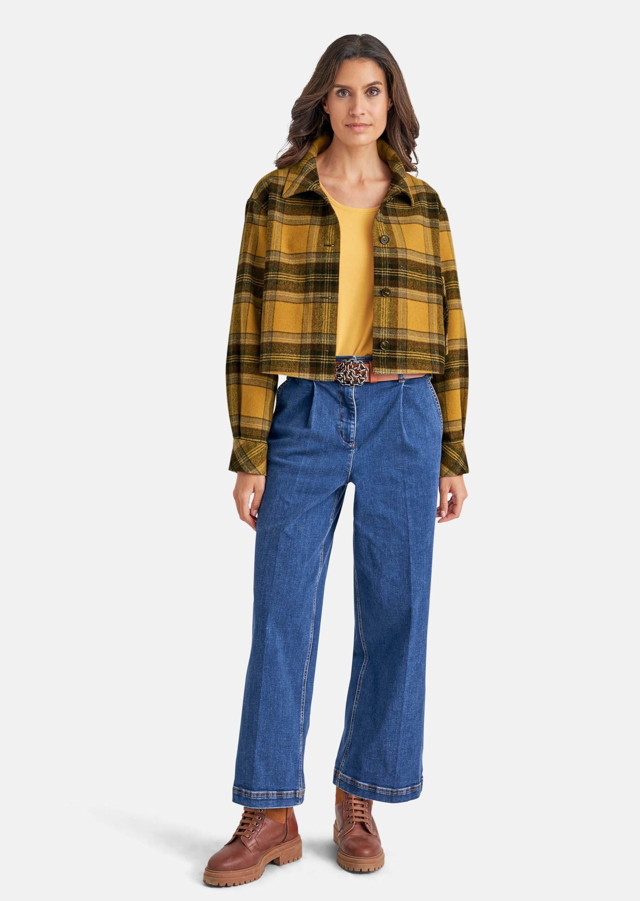 MADELEINE Outdoorjacke »Jacke Kurzes Shacket im Karodesign«