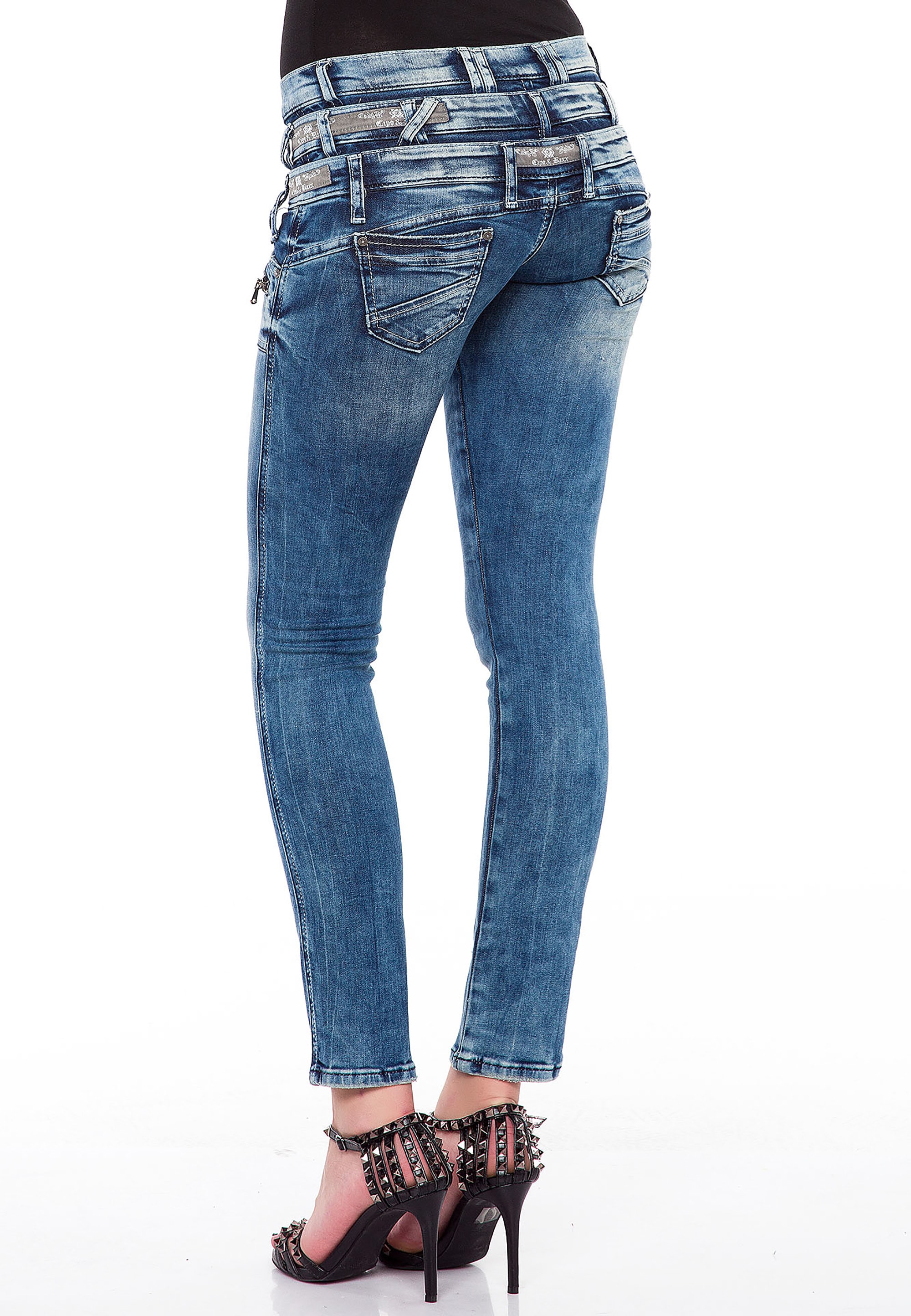 Cipo & Baxx Slim-fit-Jeans, mit Dreifach-Bund