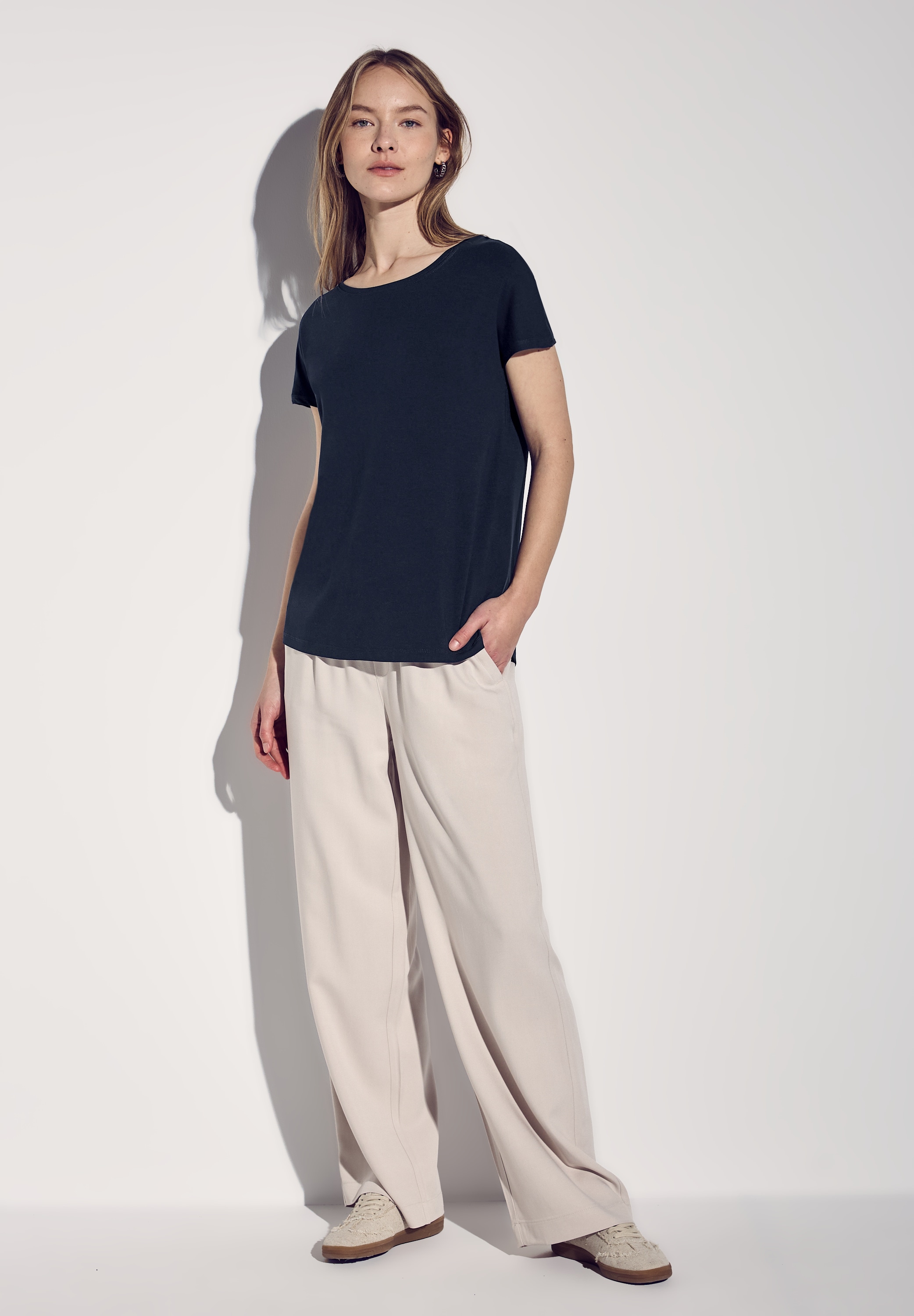 STREET ONE T-Shirt, mit U-Boot-Ausschnitt