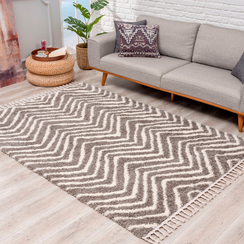 Carpet City Hochflor-Teppich »Pulpy 531«, rechteckig