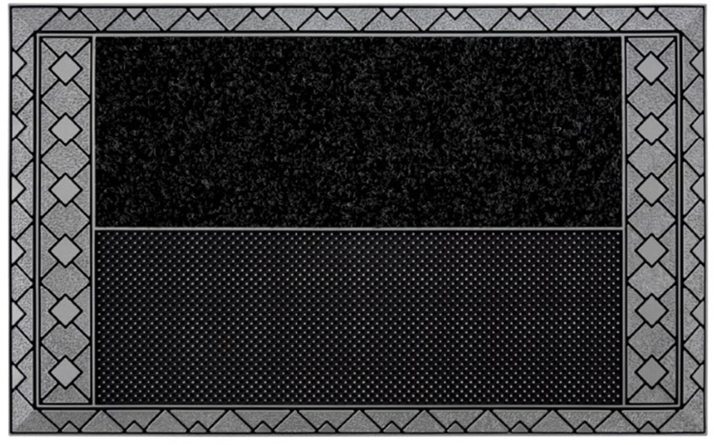Home2Fashion Fußmatte »DC - Rhombus«, rechteckig, 8 mm Höhe, Schmutzfangmatte, robust, mit Bordüre, In- und Outdoor geeignet