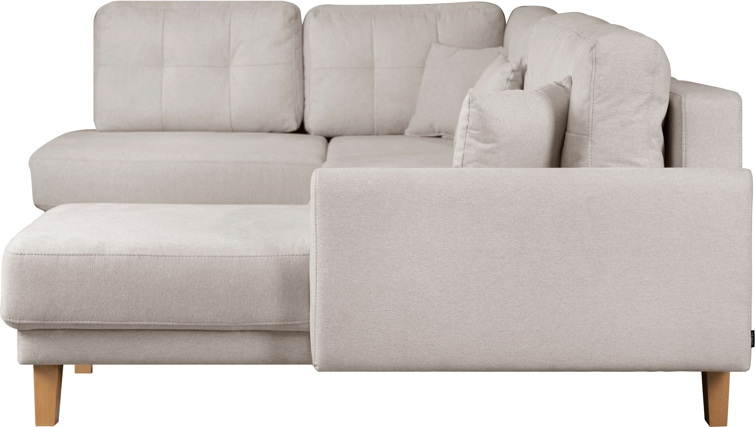 Home affaire Wohnlandschaft »TRIPLO U-Form wahlweise mit Schlaffunktion, B/T/H: 310/192/90 cm«, Schlafsofa, auch mit Bettkasten, Steppung im Rückenkissen