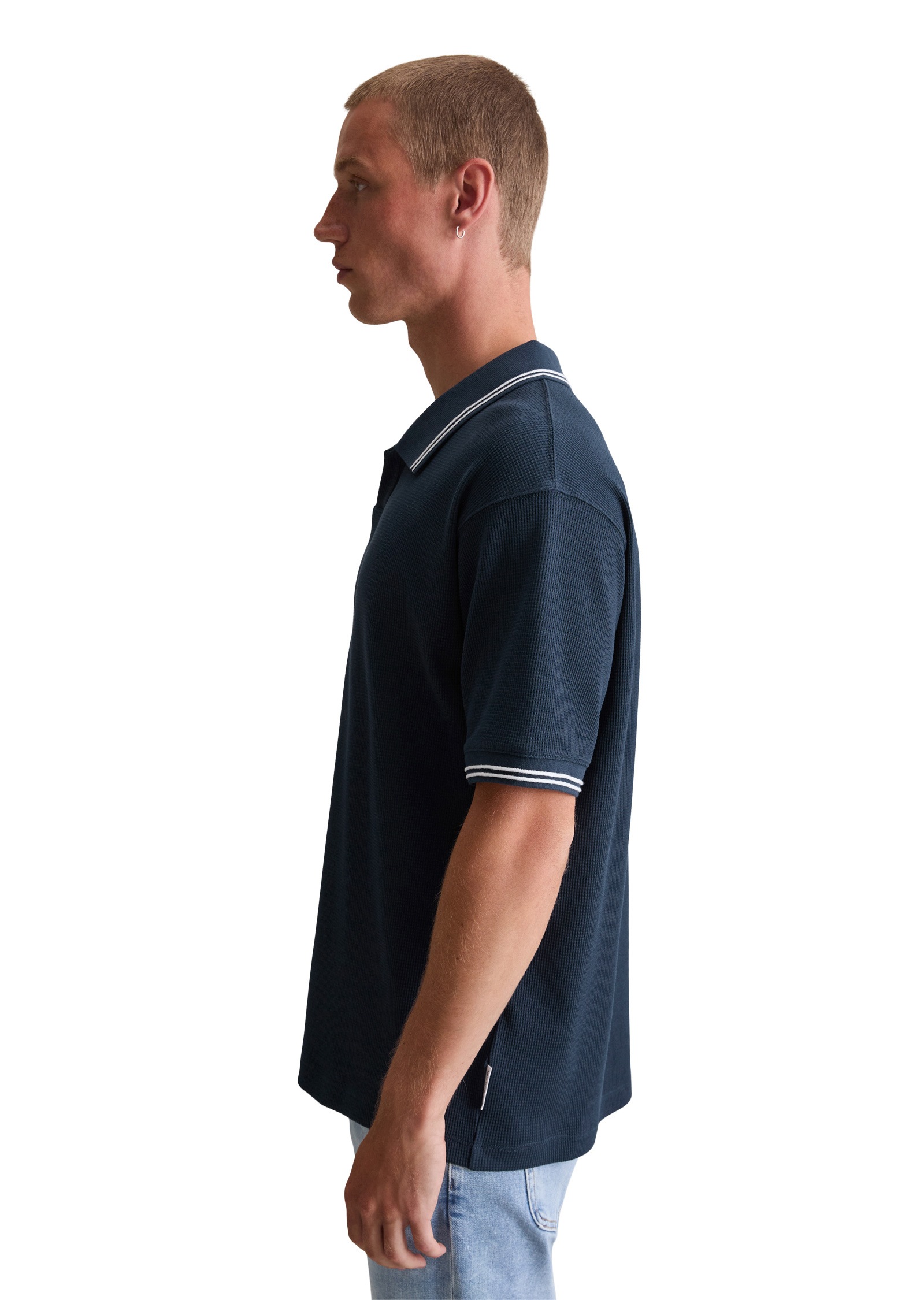 Marc OPolo DENIM Poloshirt "aus weichem Waffel-Jersey" günstig online kaufen