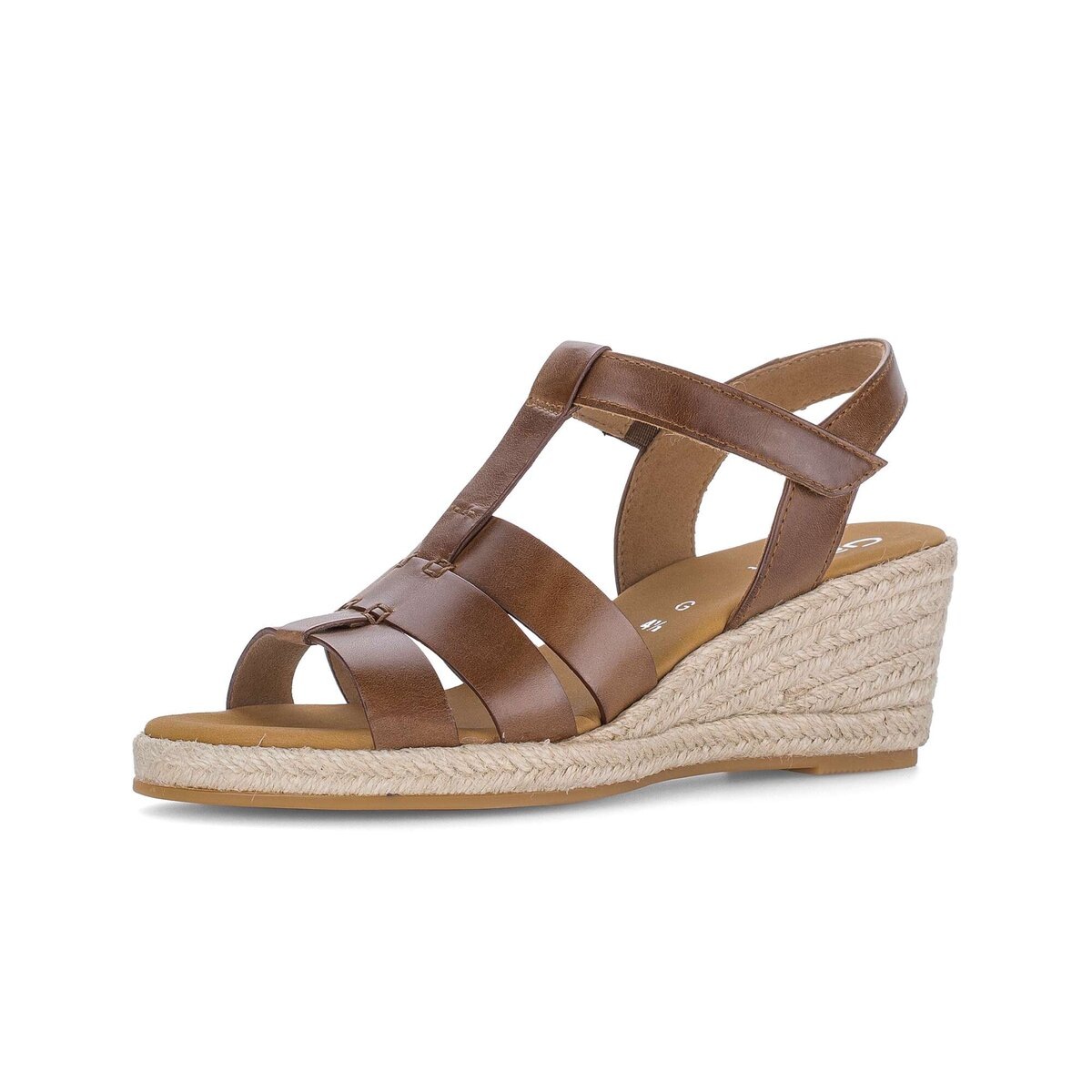 Keilsandalette GABOR "Keilsandalette", Damen, Gr. 37, braun, Schuhe