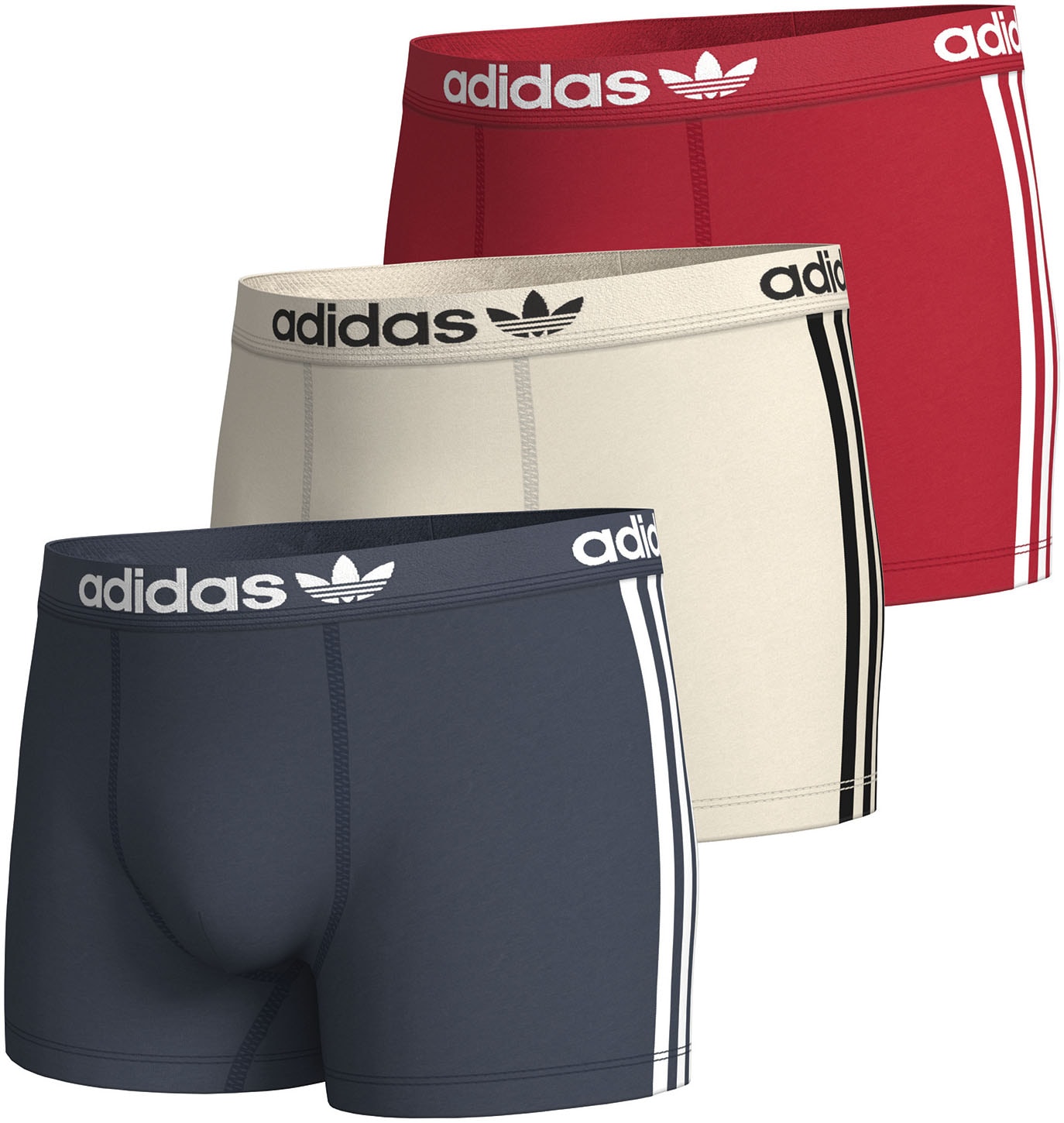 adidas Originals Boxershorts, (Packung, 3 St.), mit elastischem Logo-Bund