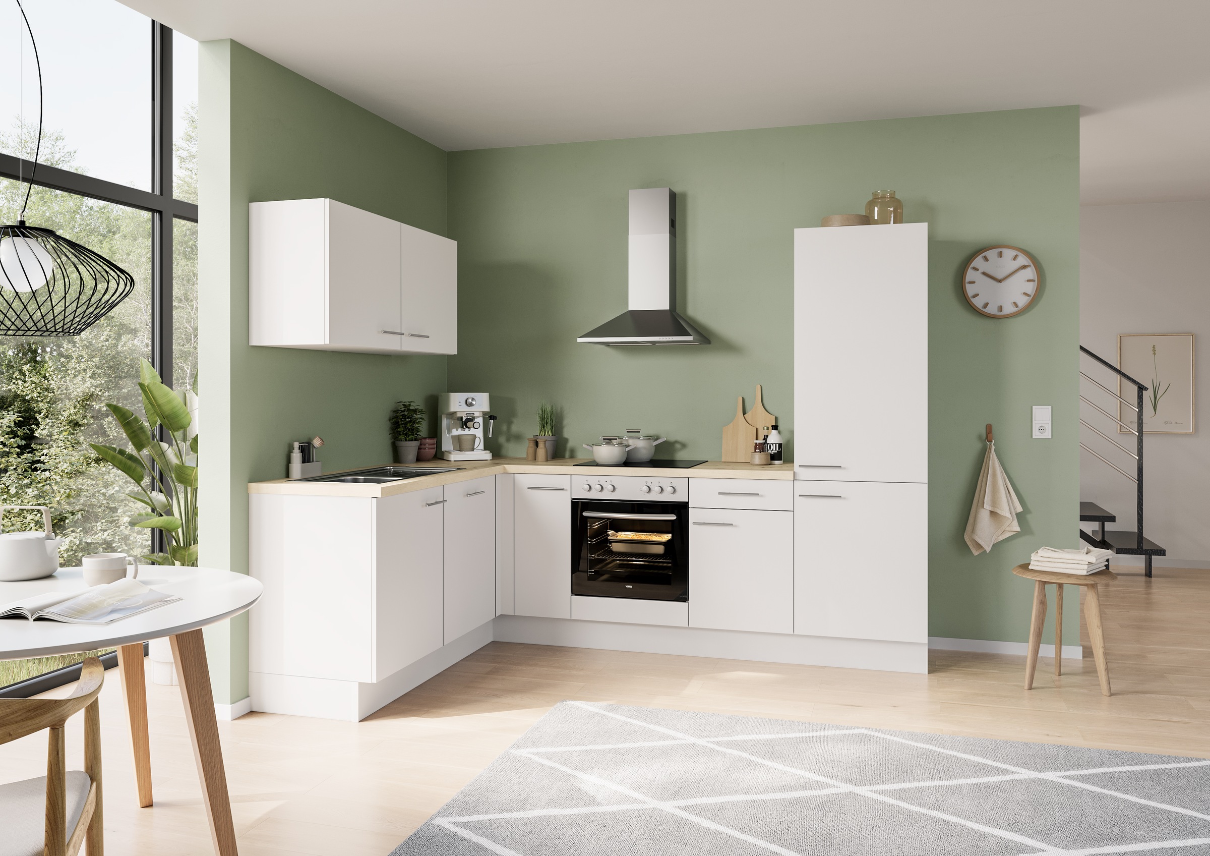 IMPULS KÜCHEN Winkelküche ""Tirana", Ausrichtung wählbar, Schubkästen mit S günstig online kaufen