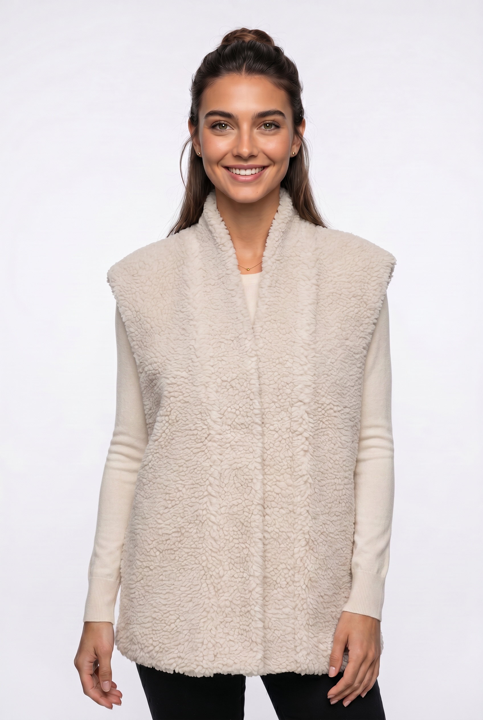 ONLY Plüschweste "ONLNIKITA TEDDY WAISTCOAT OTW" Kunstfaser