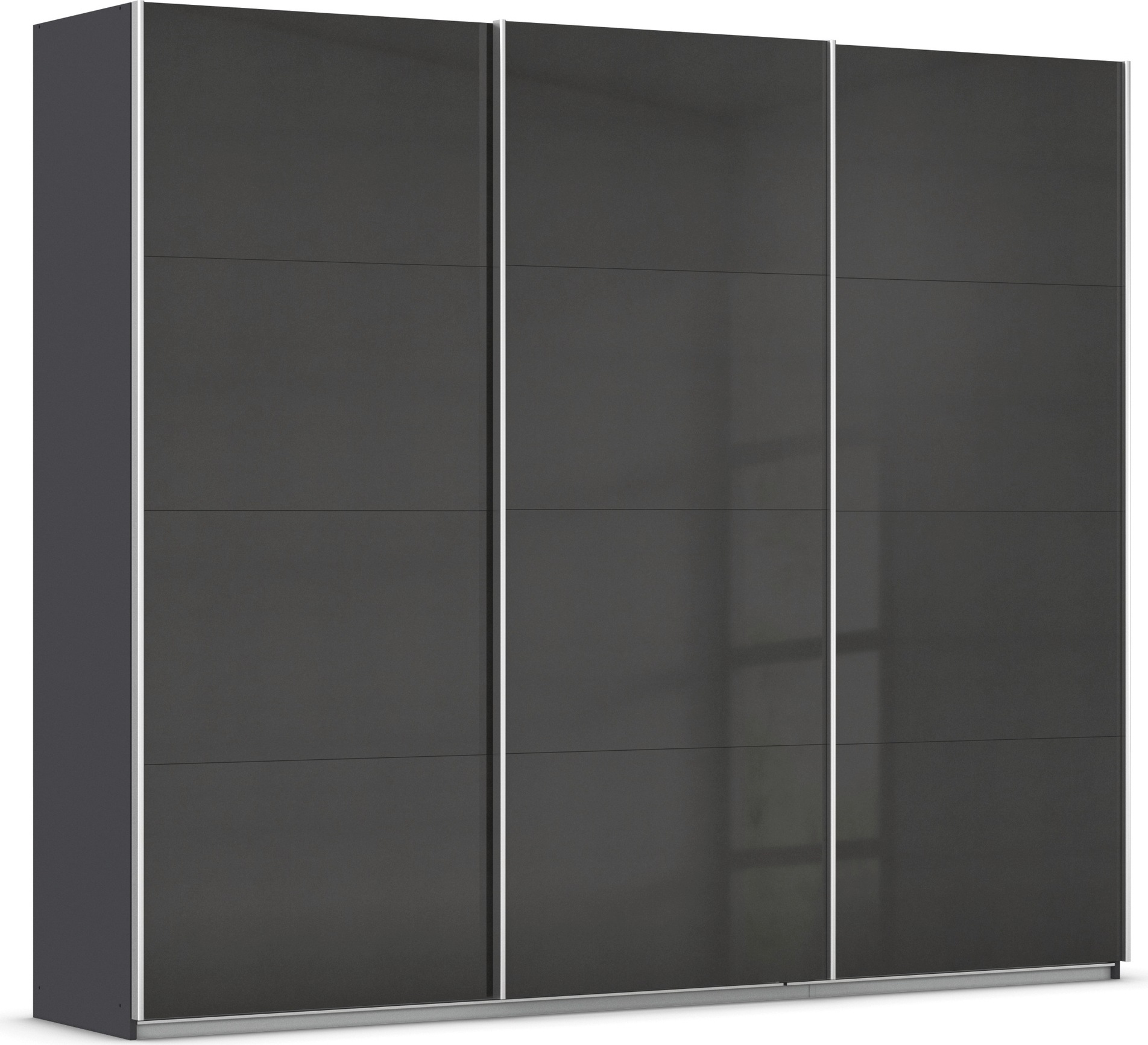 OTTO home Schwebetürenschrank "Kleiderschrank Schrank Garderobe AGORDO mit Dekor- oder Hochglanzfront" Breiten 203/271/315/360 cm in drei Griff-Farben - NEU: Farbe SCHWARZ, in 4 Breiten und 2 Höhen MADE IN GERMANY
