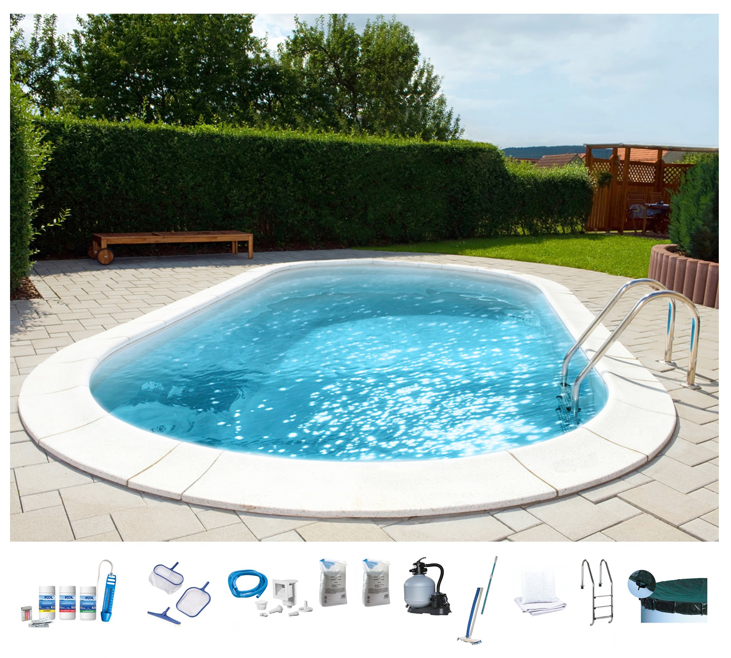 my POOL BWT Ovalpool "PREMIUM mit sandfarbener Innenfolie" Höhe 150 cm, in günstig online kaufen