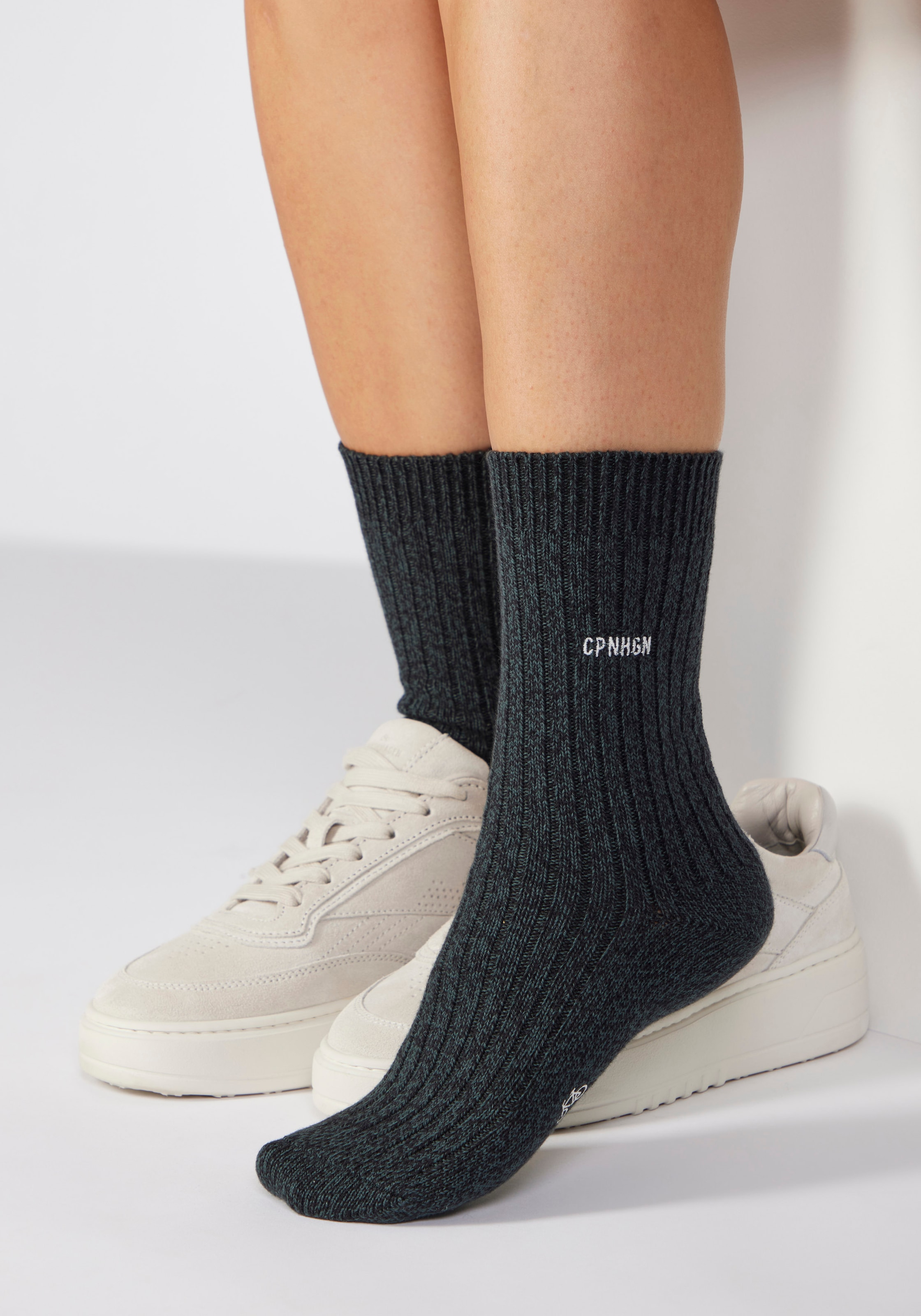 Copenhagen Studios Basicsocken, (1 Paar), gerippt mit Logo Stickerei günstig online kaufen