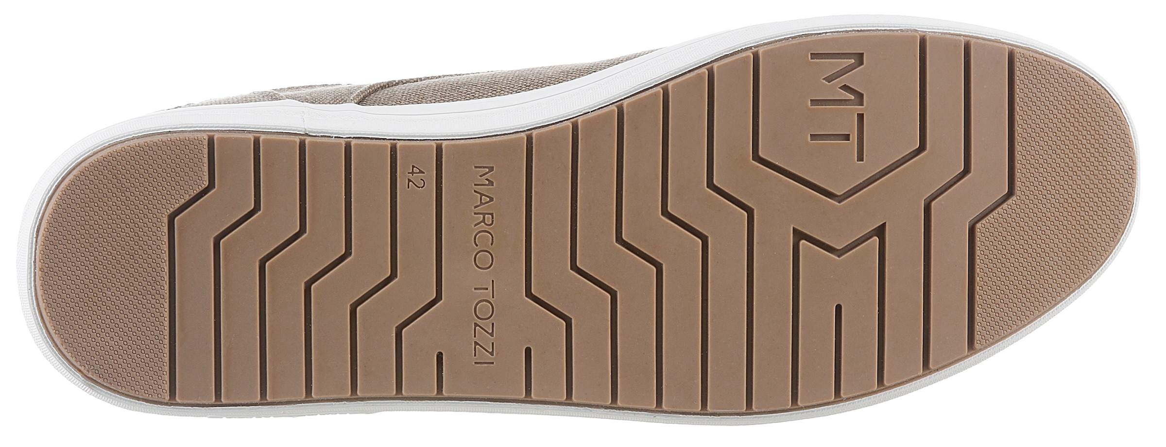 MARCO TOZZI Plateausneaker, Freizeitschuh, Halbschuh, Schnürschuh mit Ziernähten und Zierknopf