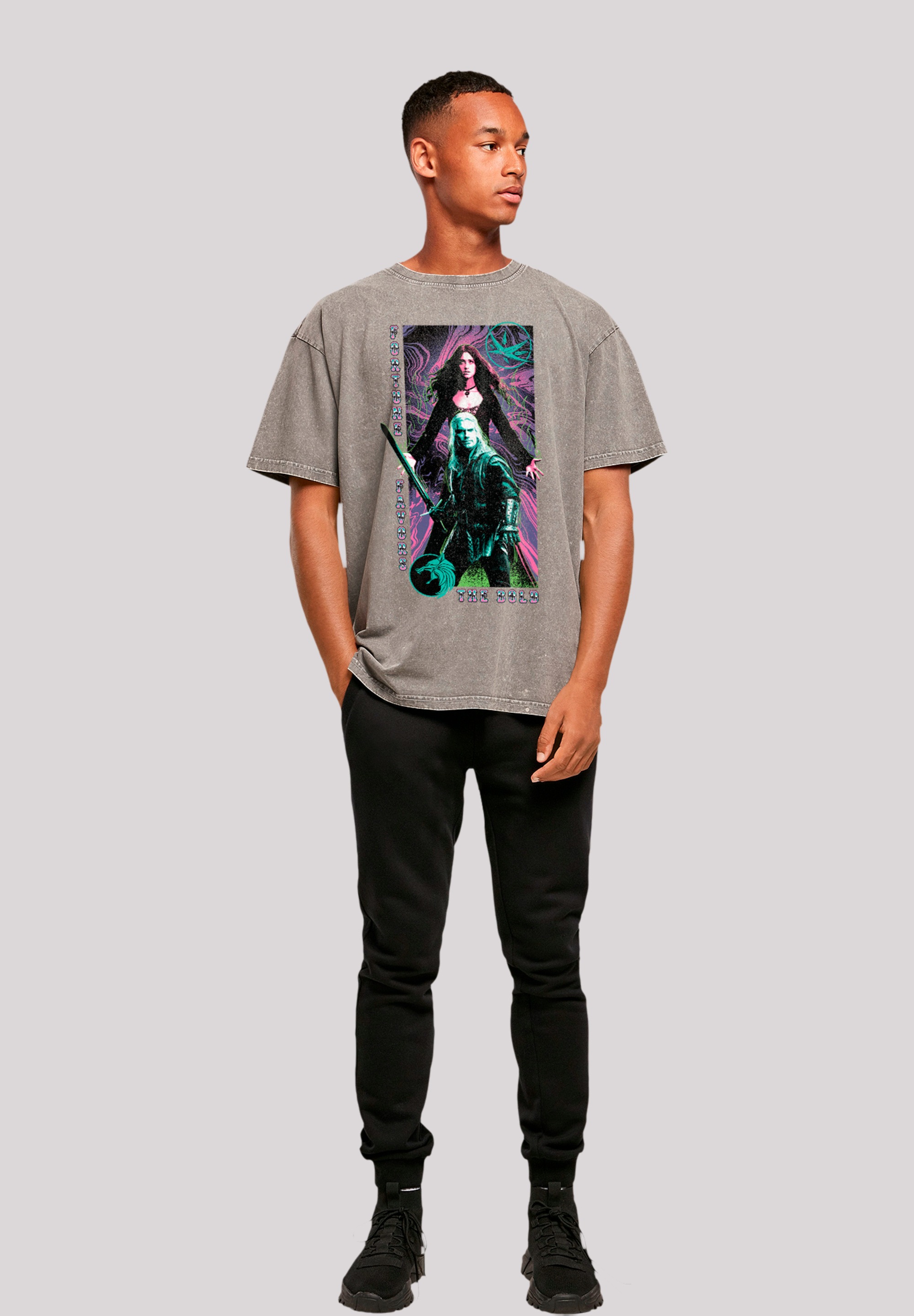 F4NT4STIC T-Shirt »The Witcher Fortune Favours The Bold«, Premium Qualität