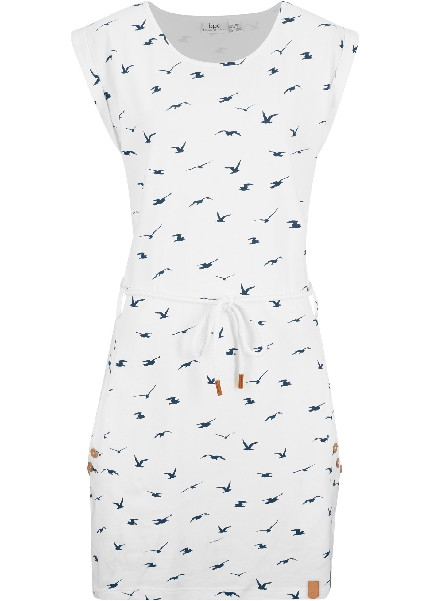 bonprix Shirtkleid Eingrifftaschen mit All-Over Print