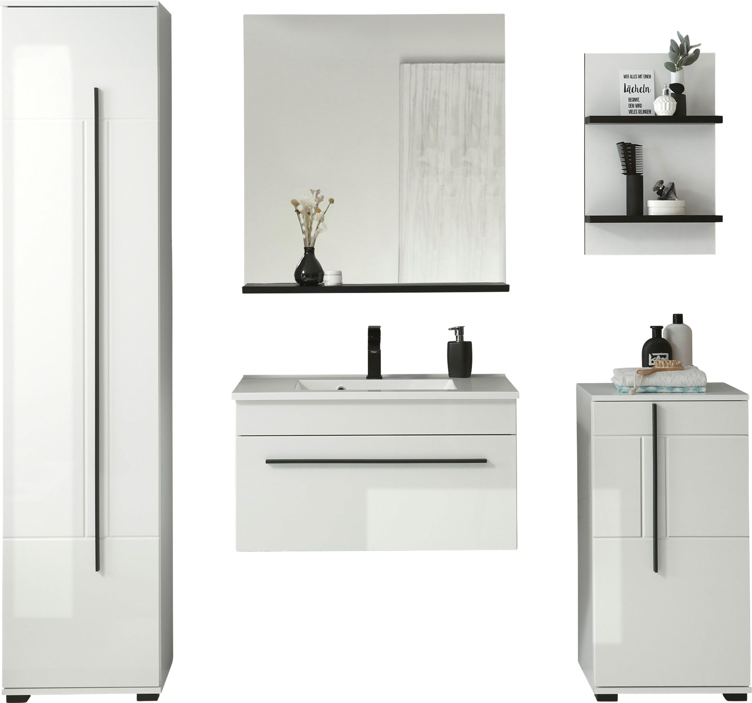 INOSIGN Badmöbel-Set "Cantara, Bad im modernen Design, 5-teiliges Badezimme günstig online kaufen