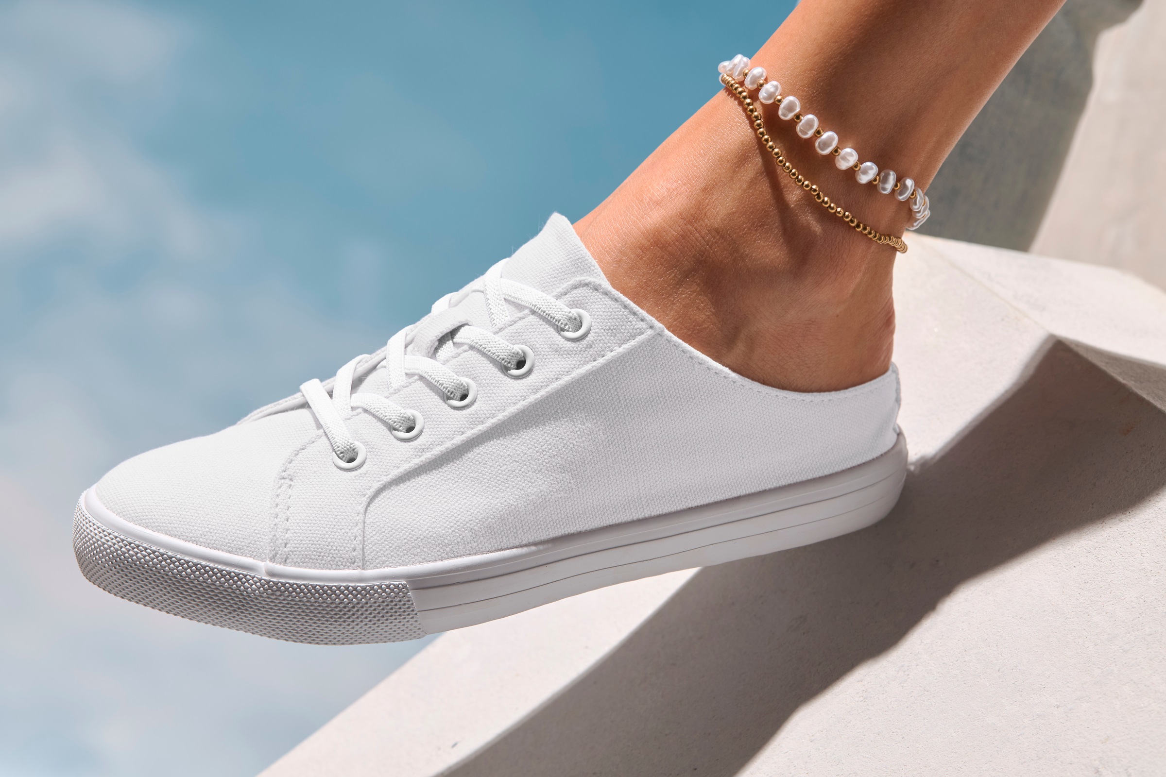 Vivance Sabot "Sneaker, Clog", zum Reinschlüpfen mit Schnürung VEGAN günstig online kaufen