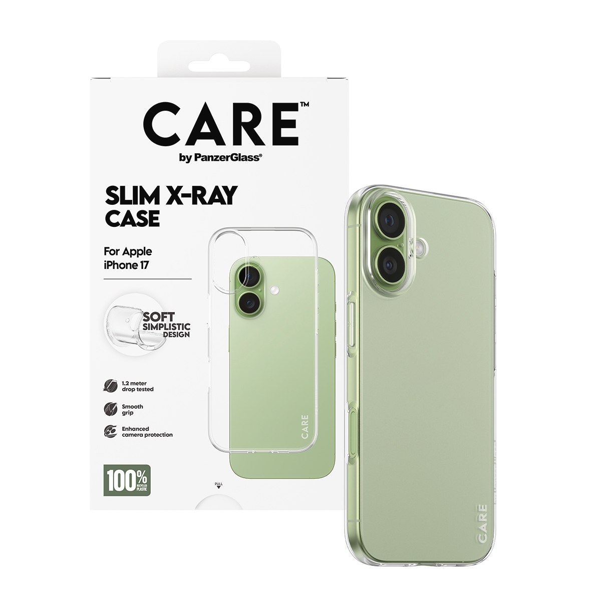 CARE by PanzerGlass Handyhülle »Slim X-Ray Case für Apple iPhone 17« Apple iPhone 17 Backcover, Schutzhülle, Handyschutzhülle, Case, Schutzcase, stoßfest