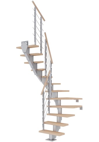 Dolle Mittelholmtreppe »Frankfurt« Eiche wei...