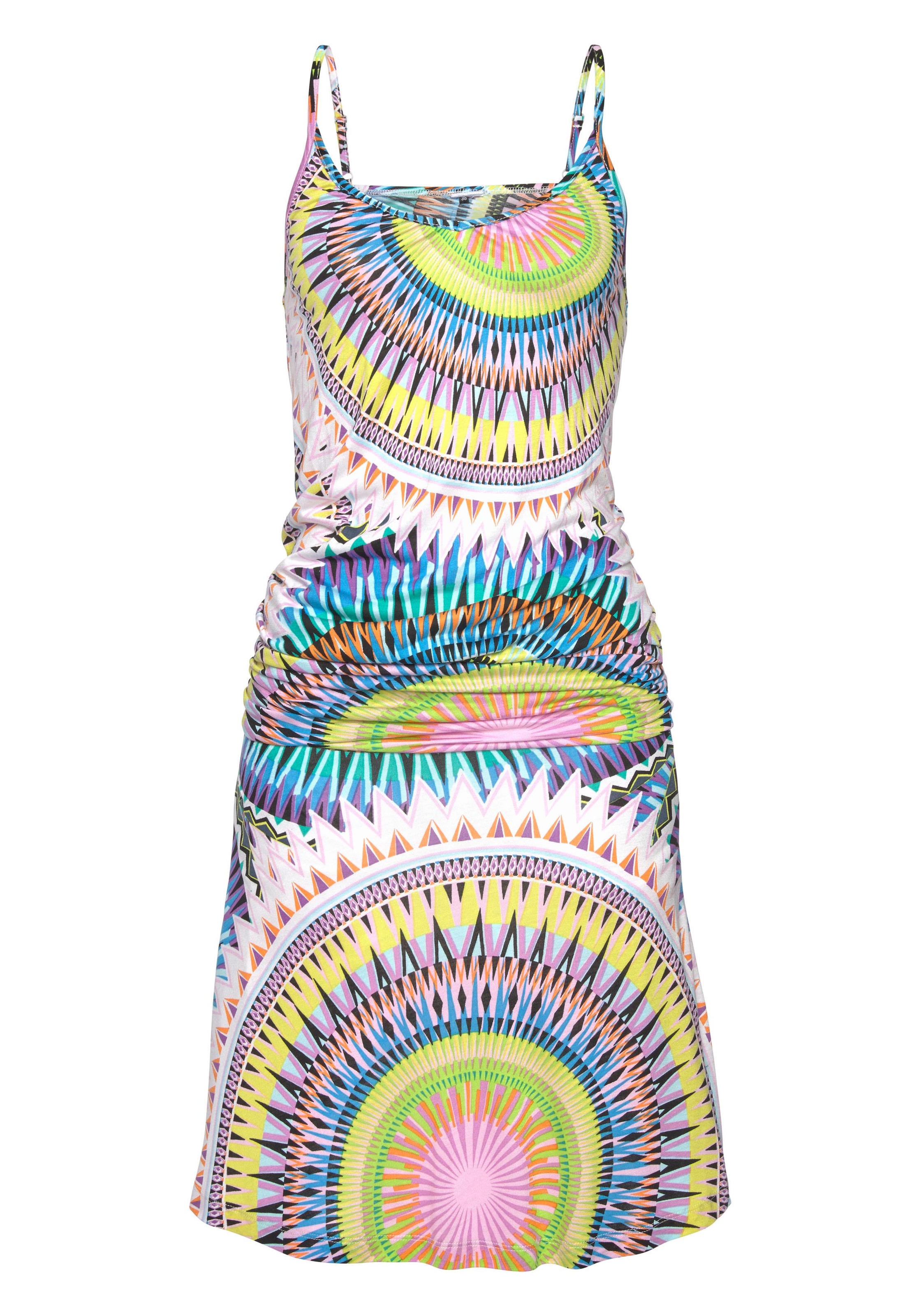 Beachtime Strandkleid, mit grafischem Print im Ethno-Stil, kurzes Sommerkle günstig online kaufen