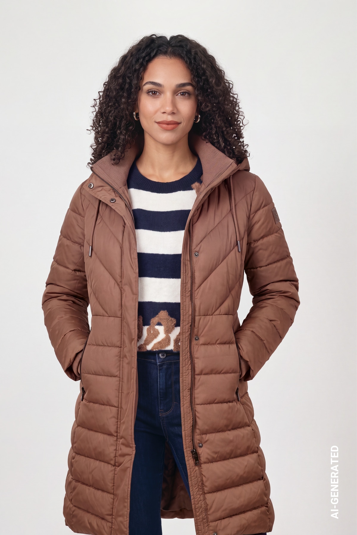 Monari Steppmantel Regular fit mit Kapuze