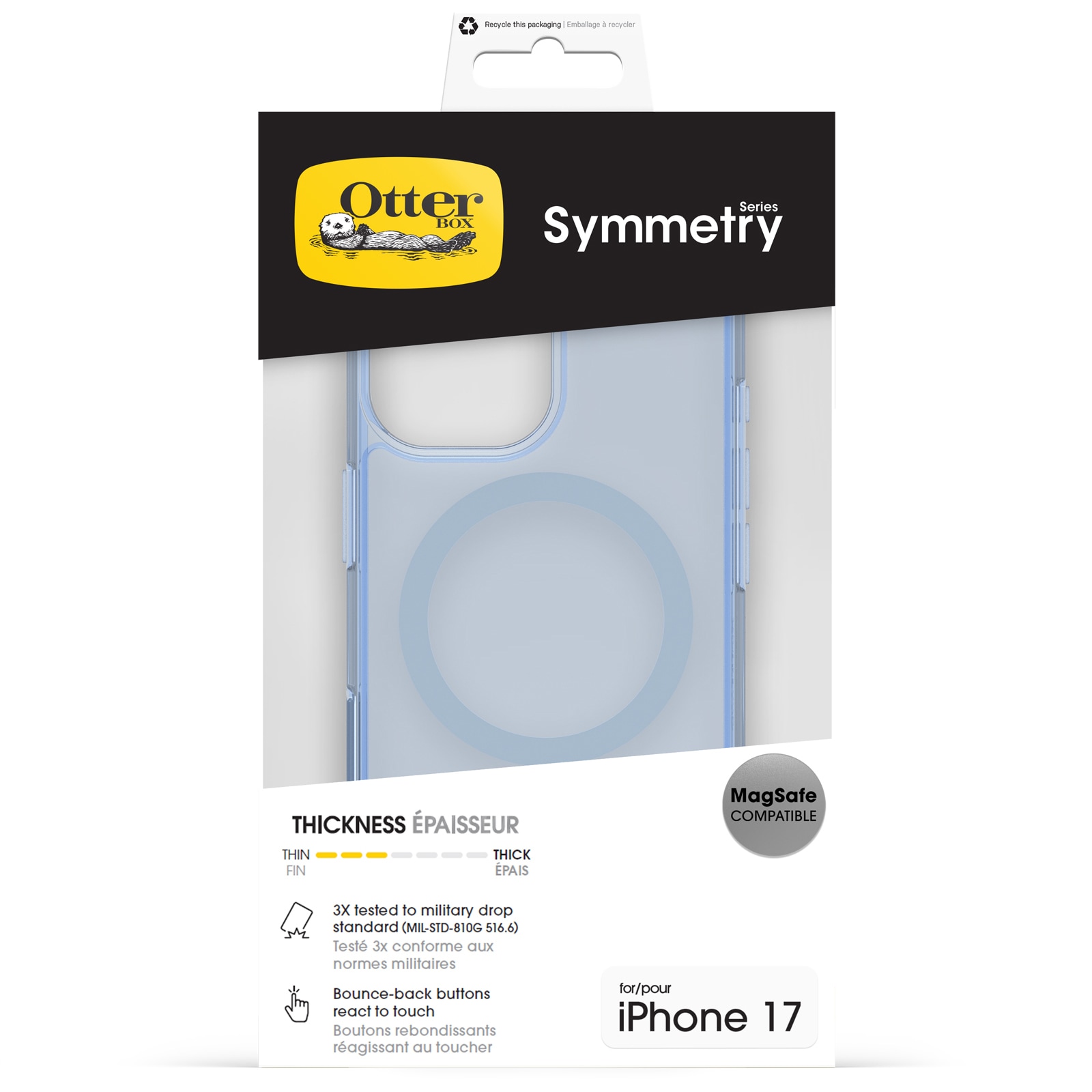 Otterbox Handyhülle »Symmetry Series Case für Apple iPhone 17« Apple iPhone 17 Backcover, Schutzhülle, Handyschutzhülle, Case, Schutzcase, stoßfest