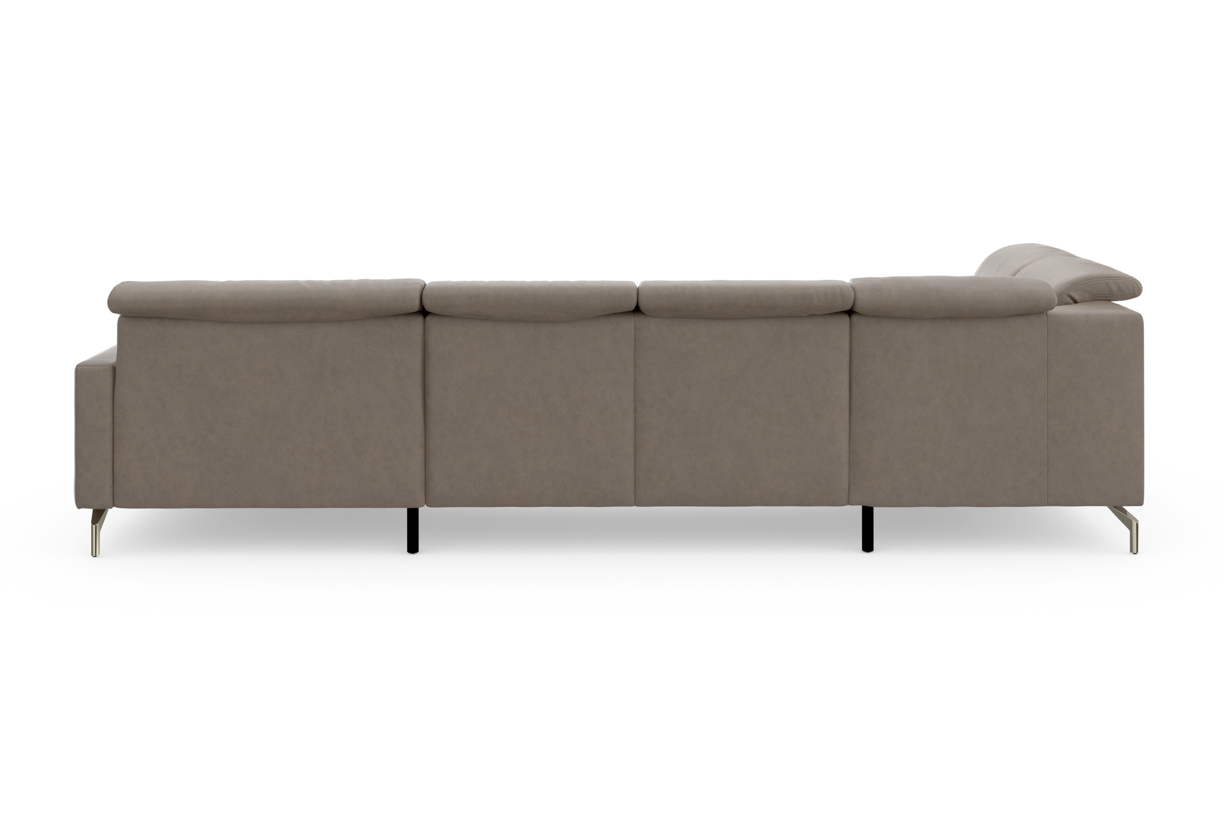 Wohnlandschaft SIT & MORE "Bailando U-Form", grau (taupe), B:337cm H:84cm T:205cm, Sofas, Wohnlandschaft, wahlweise mit Kopfteilverstellung und Vorziehsitz, motorisch 9