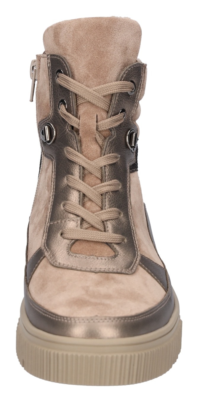 Waldläufer Stiefelette »K-Sansa«  Schnürboots, Plateaustiefelette mit Metallic-Details, K-Weite