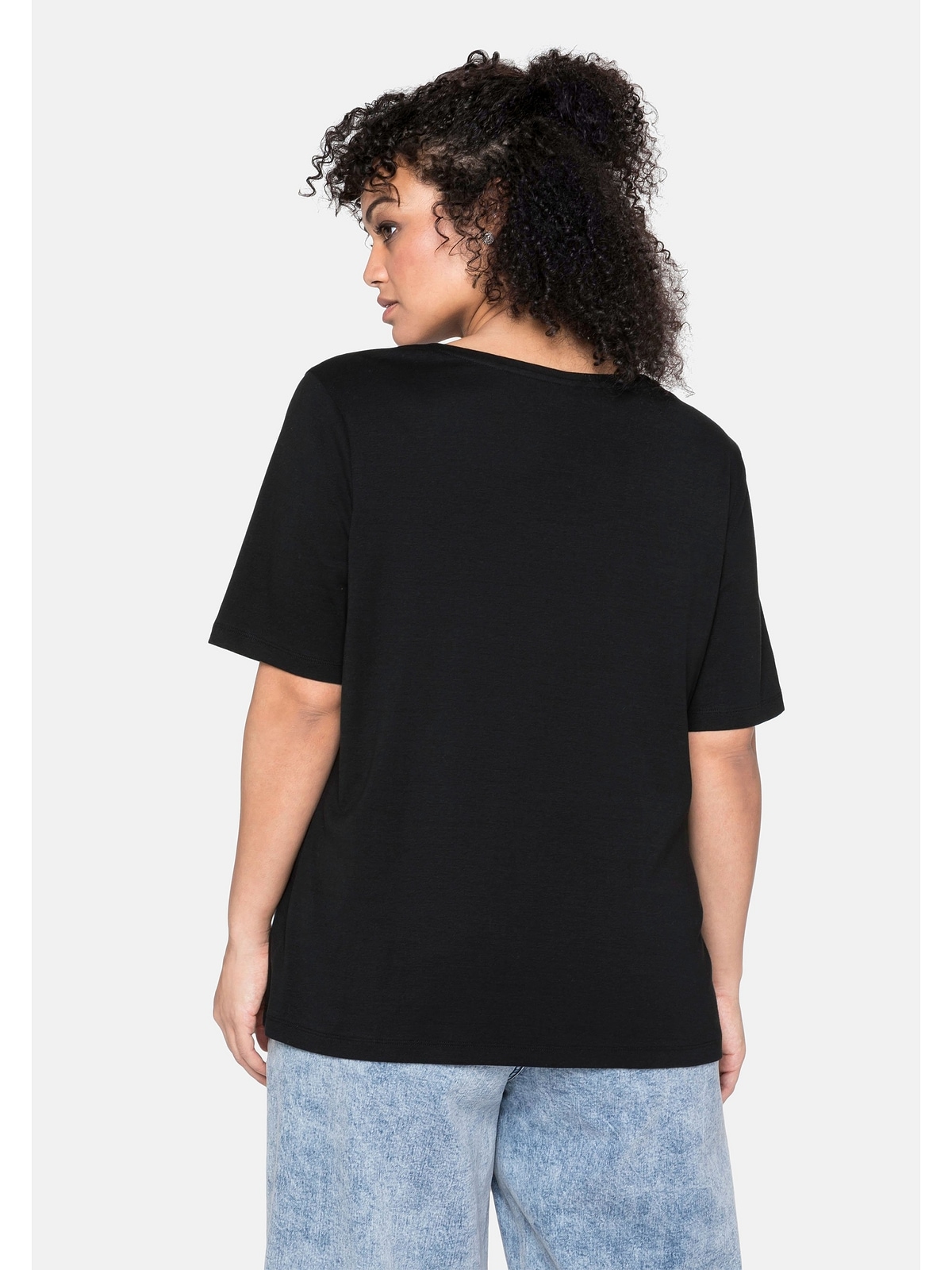 Sheego T-Shirt BAUR bestellen Baumwolle | aus »Große Größen«, reiner für