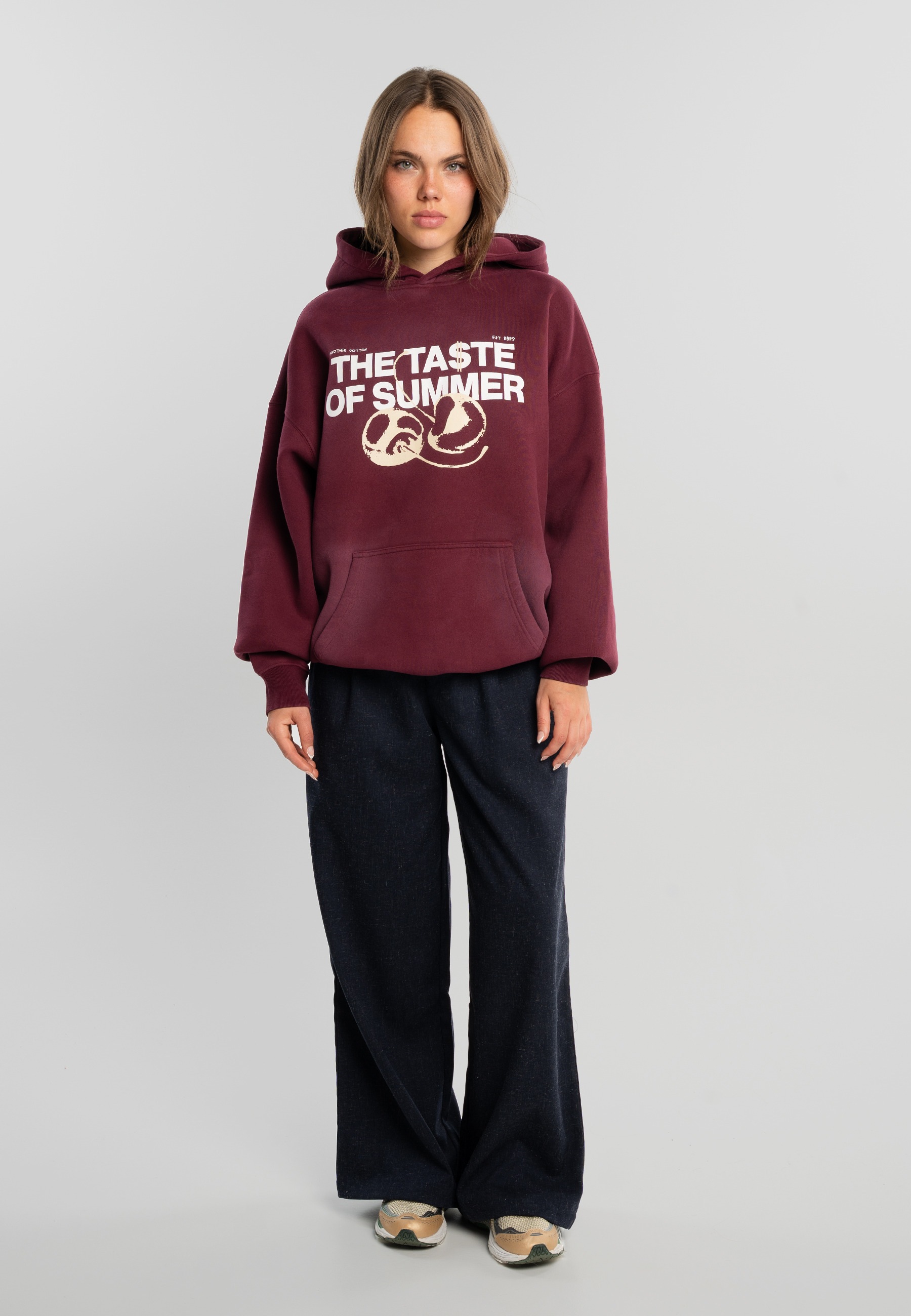 Another Cotton Lab Rundhalspullover »Another Cotton Lab Taste of Summer Washed Hoodie« 1