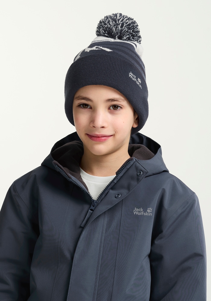 Jack Wolfskin Bommelmütze »STRIPY POMPOM BEANIE K«