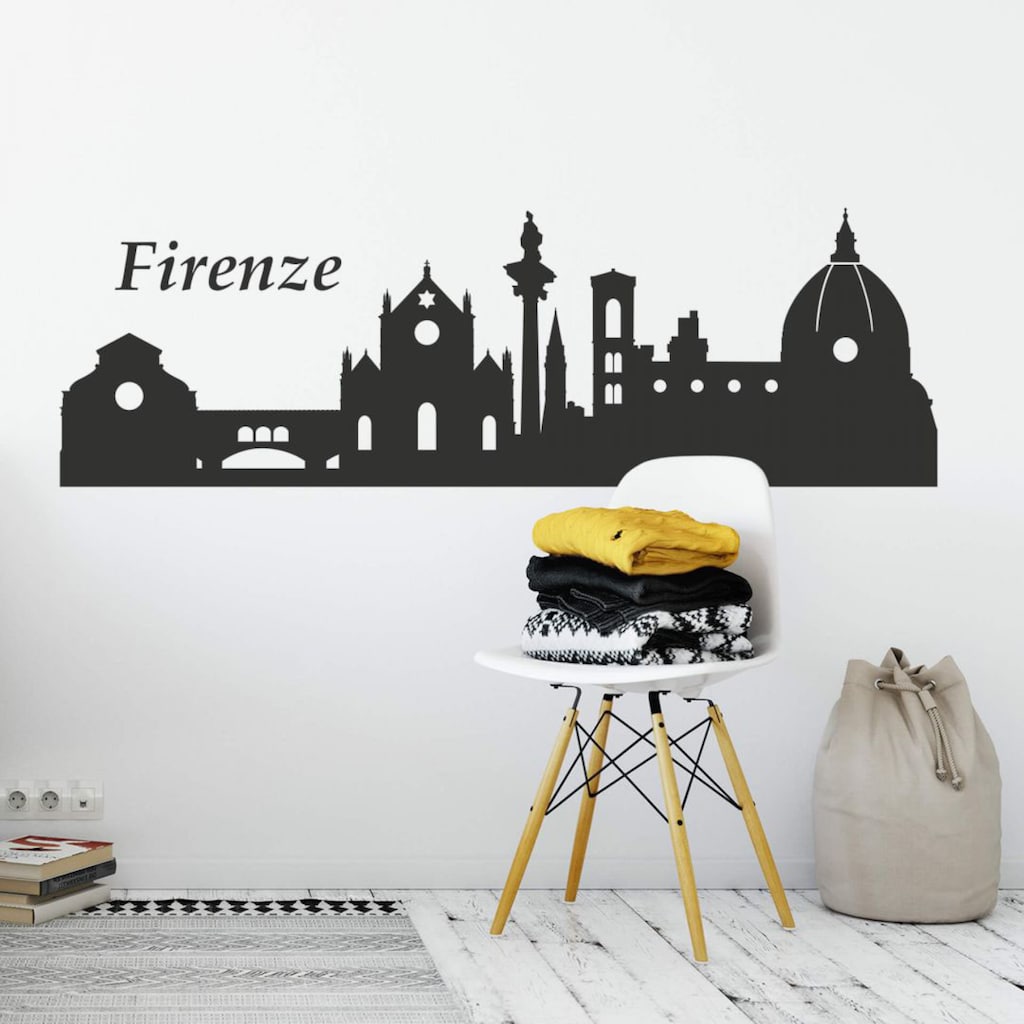 Wall-Art Wandtattoo »XXL Stadt Skyline Firenze 120cm«, (1 St.), selbstklebend, entfernbar