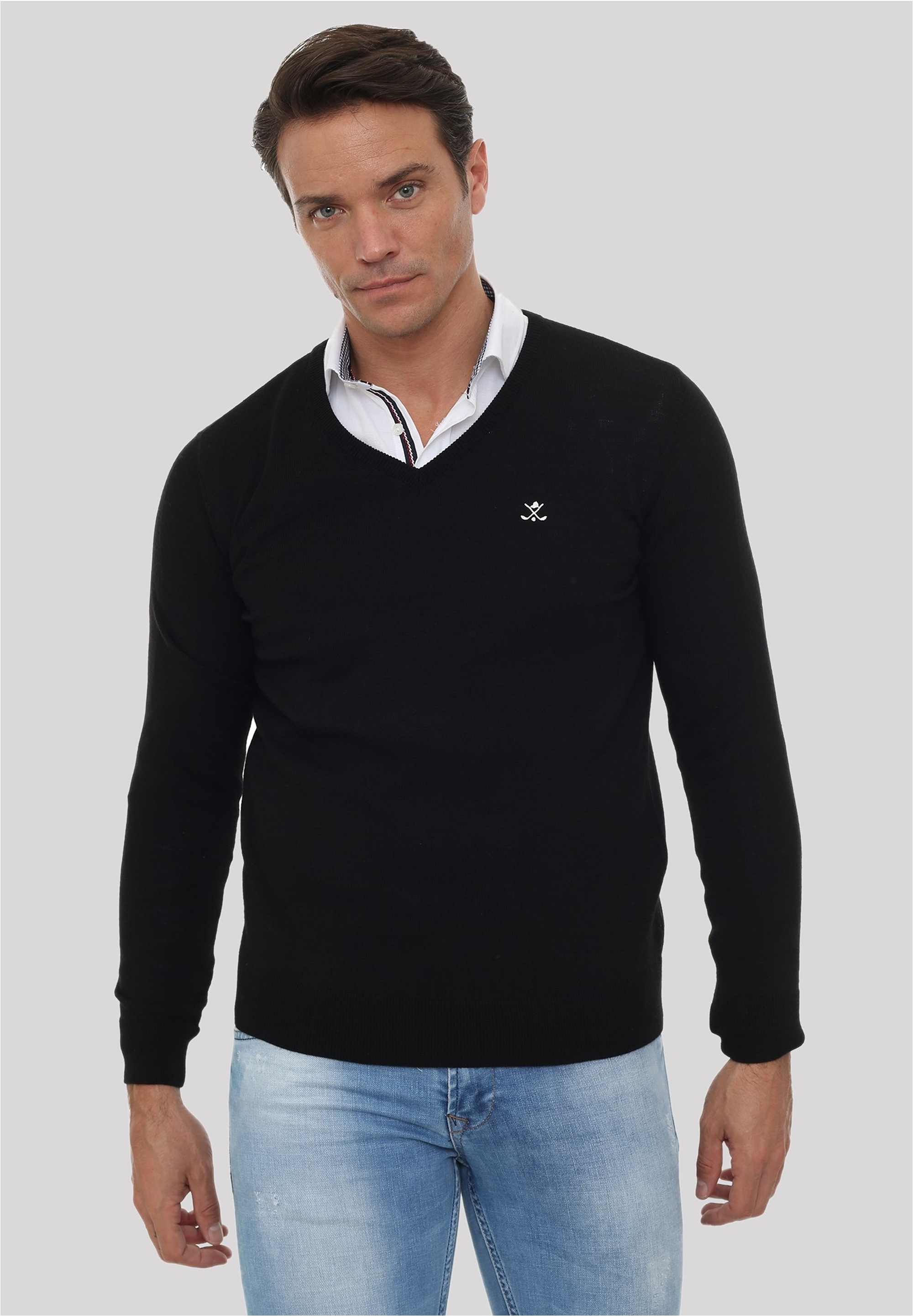 SIR RAYMOND TAILOR Strickpullover "Erky" 1 Stk. tlg. mit klassischem V-Auss günstig online kaufen