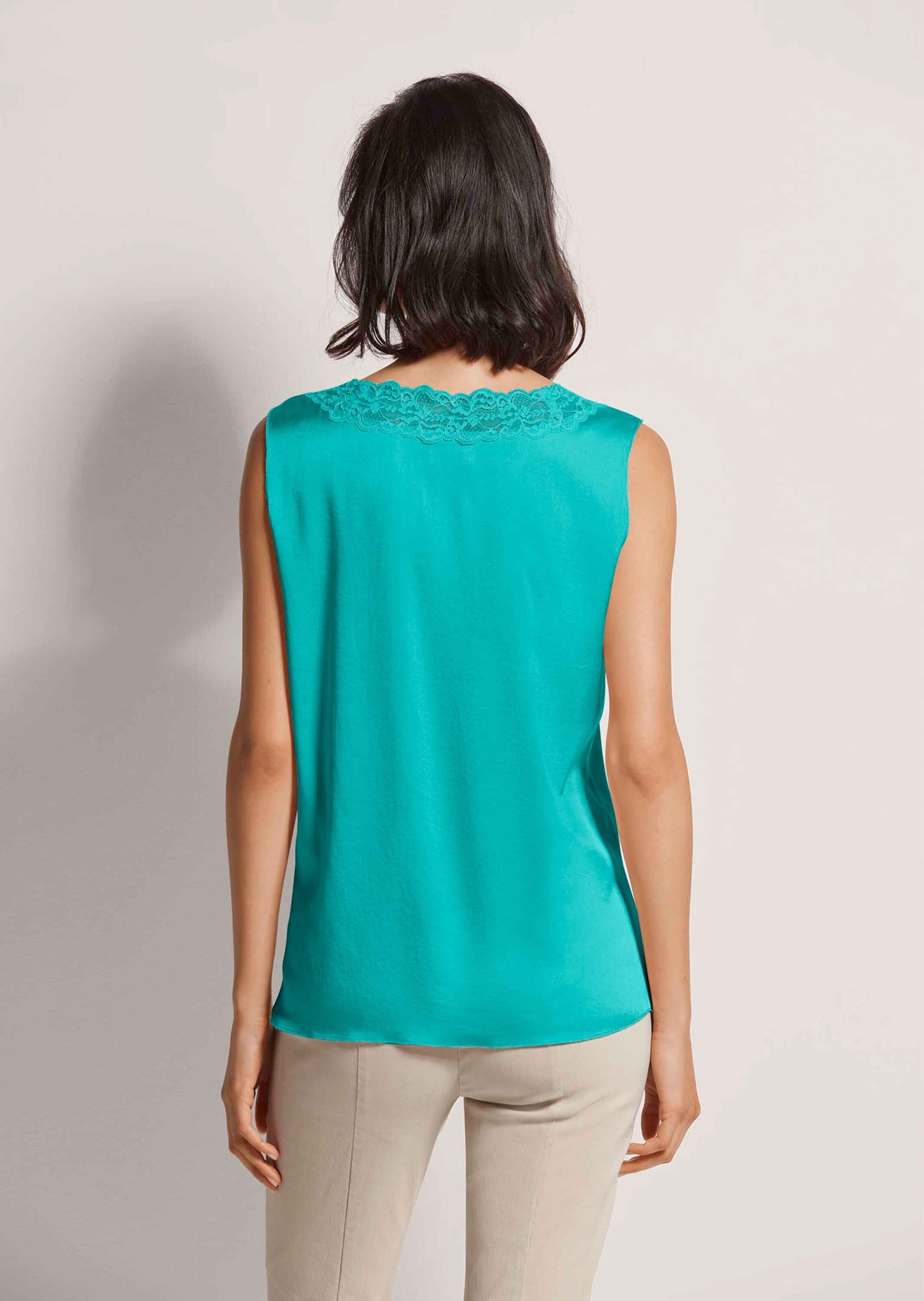 MADELEINE Trägertop »Top Lingerie-Top aus Seidensatin« edle Spitze am Ausschnitt