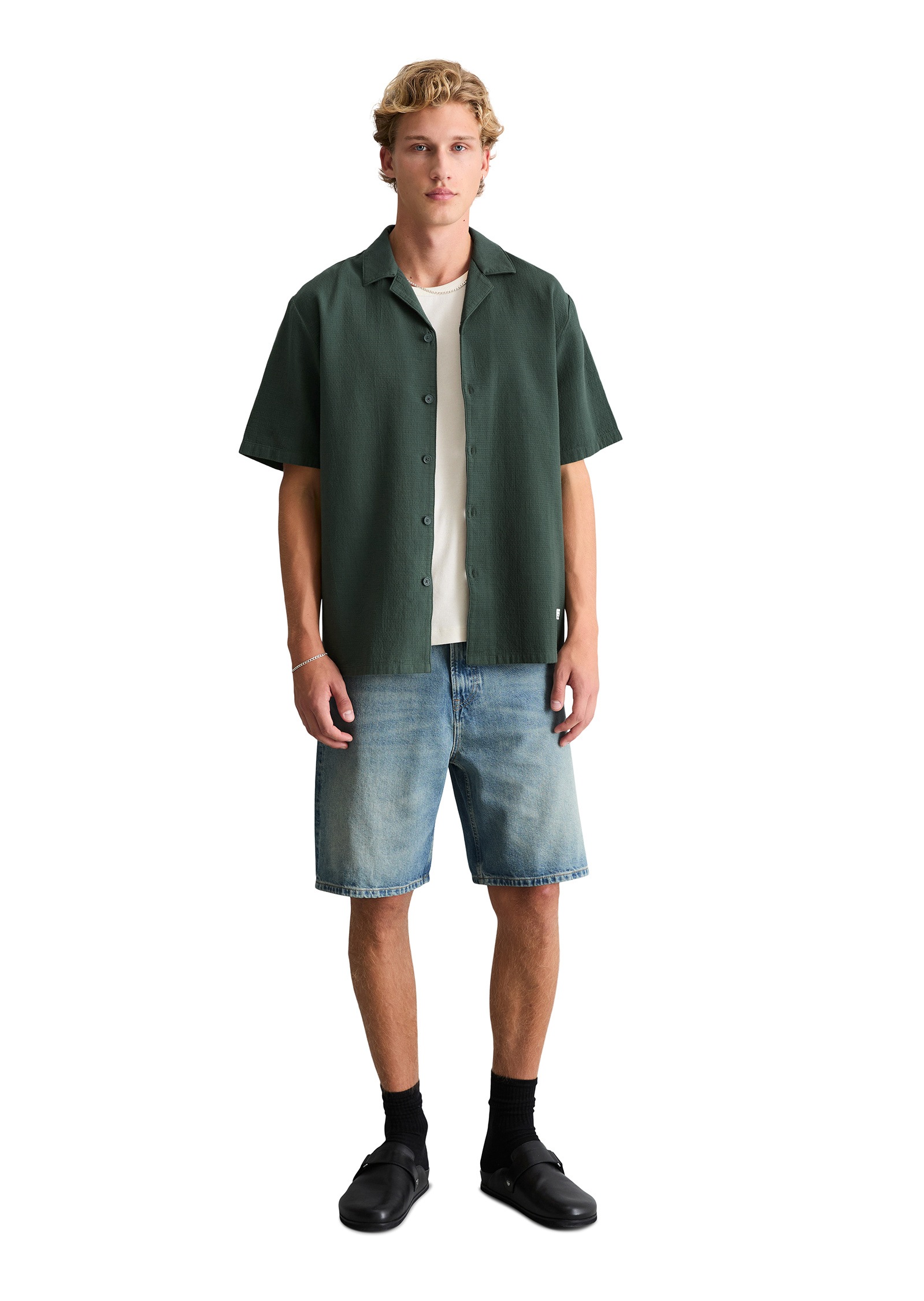 Marc O'Polo DENIM Kurzarmhemd »aus doppellagigem Bio-Baumwoll-Twill«