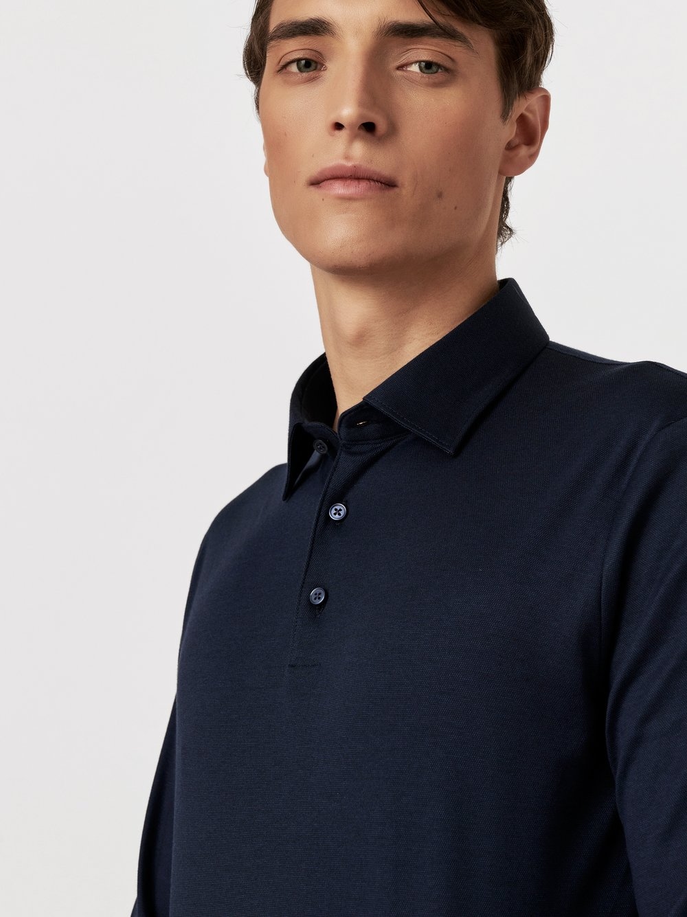 DESOTO Langarm-Poloshirt »Essential Polo Kent 1/1«, Mit Rundhalsausschnitt