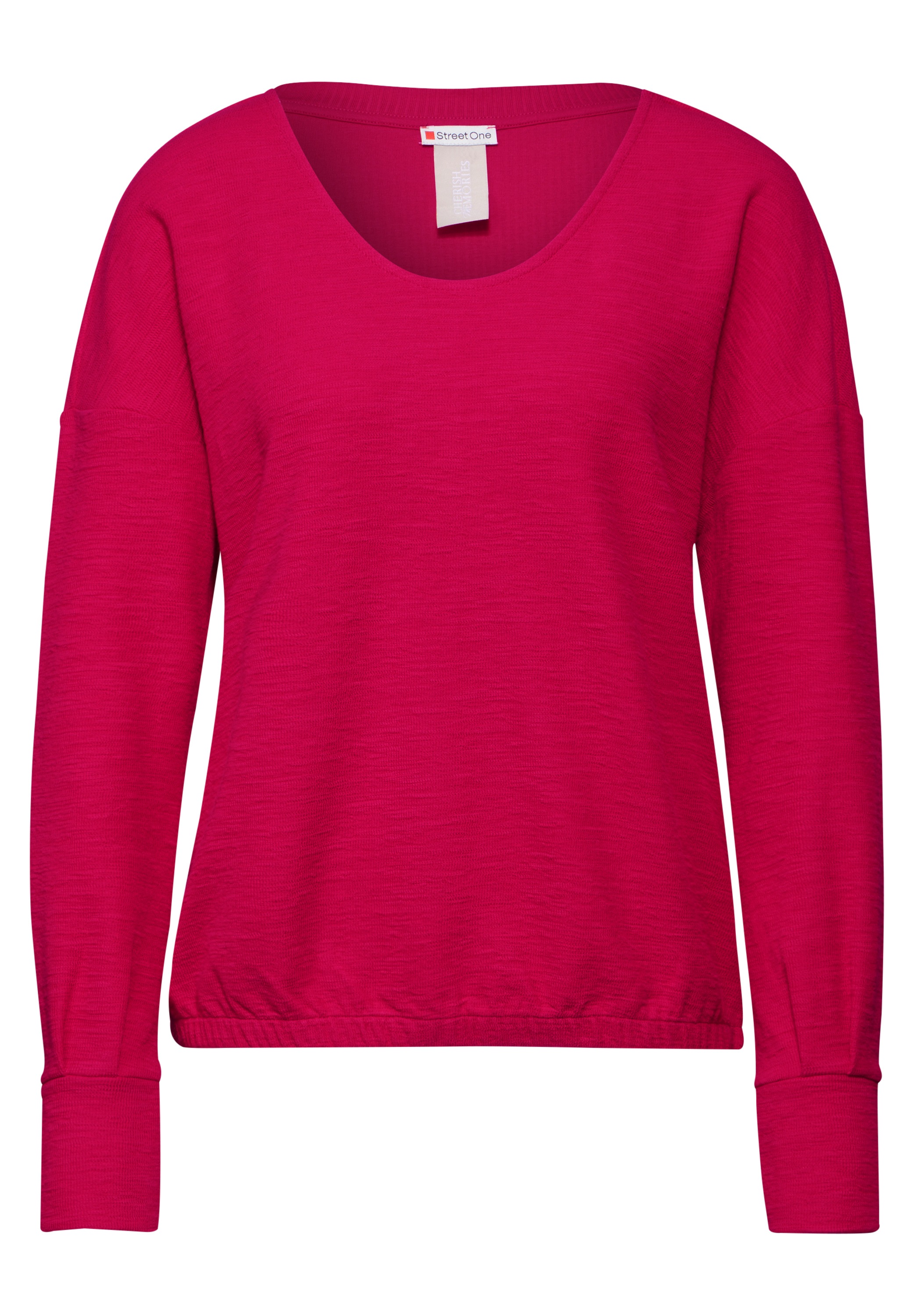 STREET ONE Langarmshirt, mit V-Ausschnitt