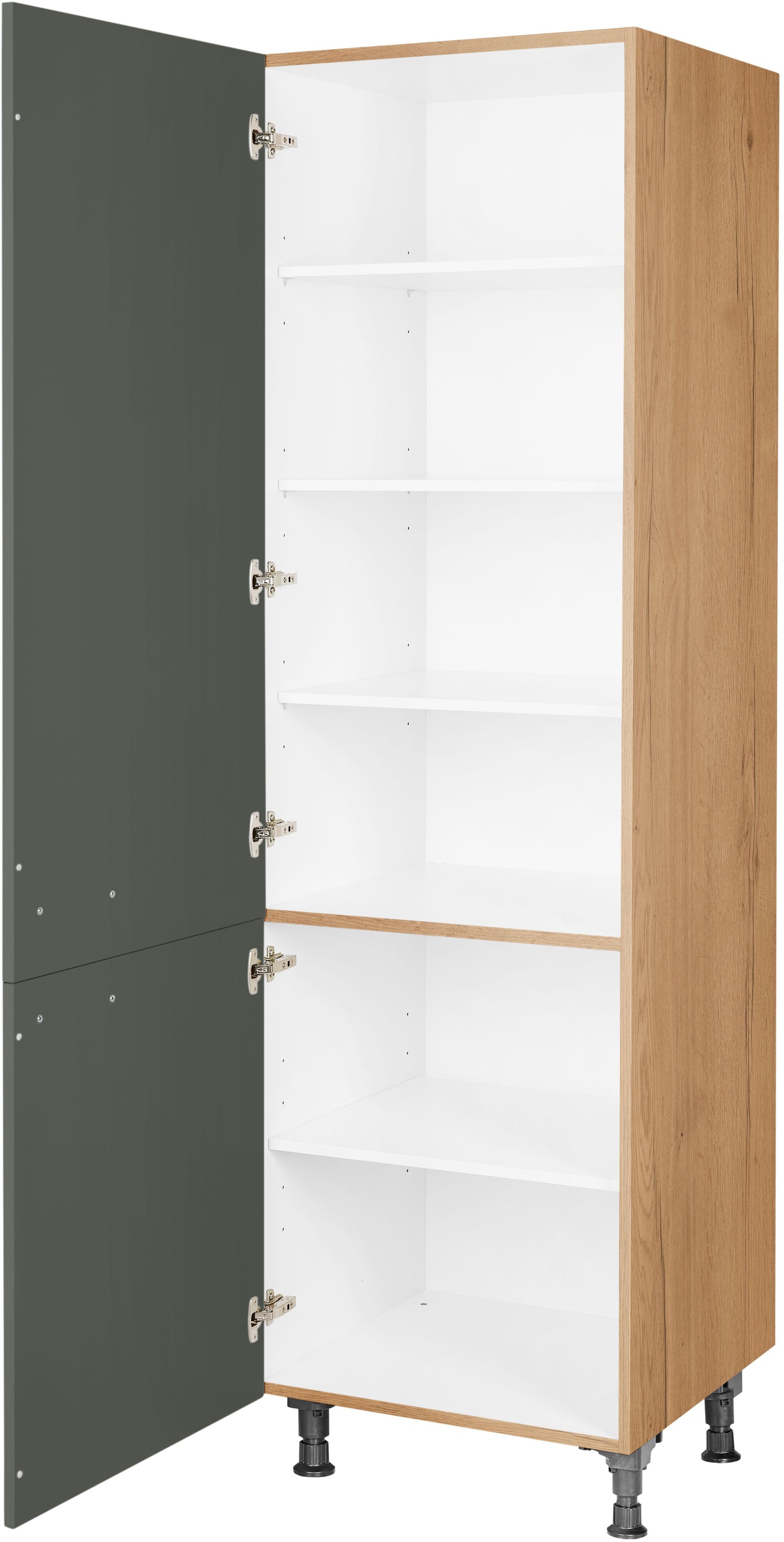 nobilia® Hochschrank »"Easytouch", Ausrichtung wählbar, mit zwei Türen, vormontiert,«, Breite/Höhe: 60/216,6 cm