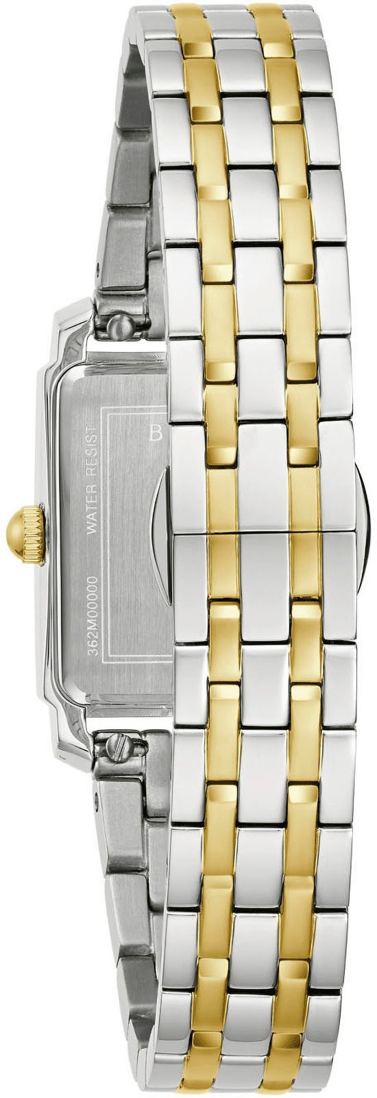Bulova Quarzuhr, Armbanduhr, Damenuhr, Edelstahlarmband, mit Diamanten