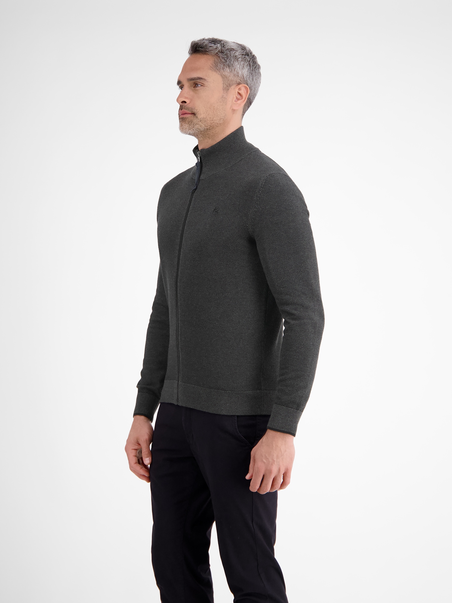 LERROS Strickjacke »LERROS Melange-Strickjacke für Herren«