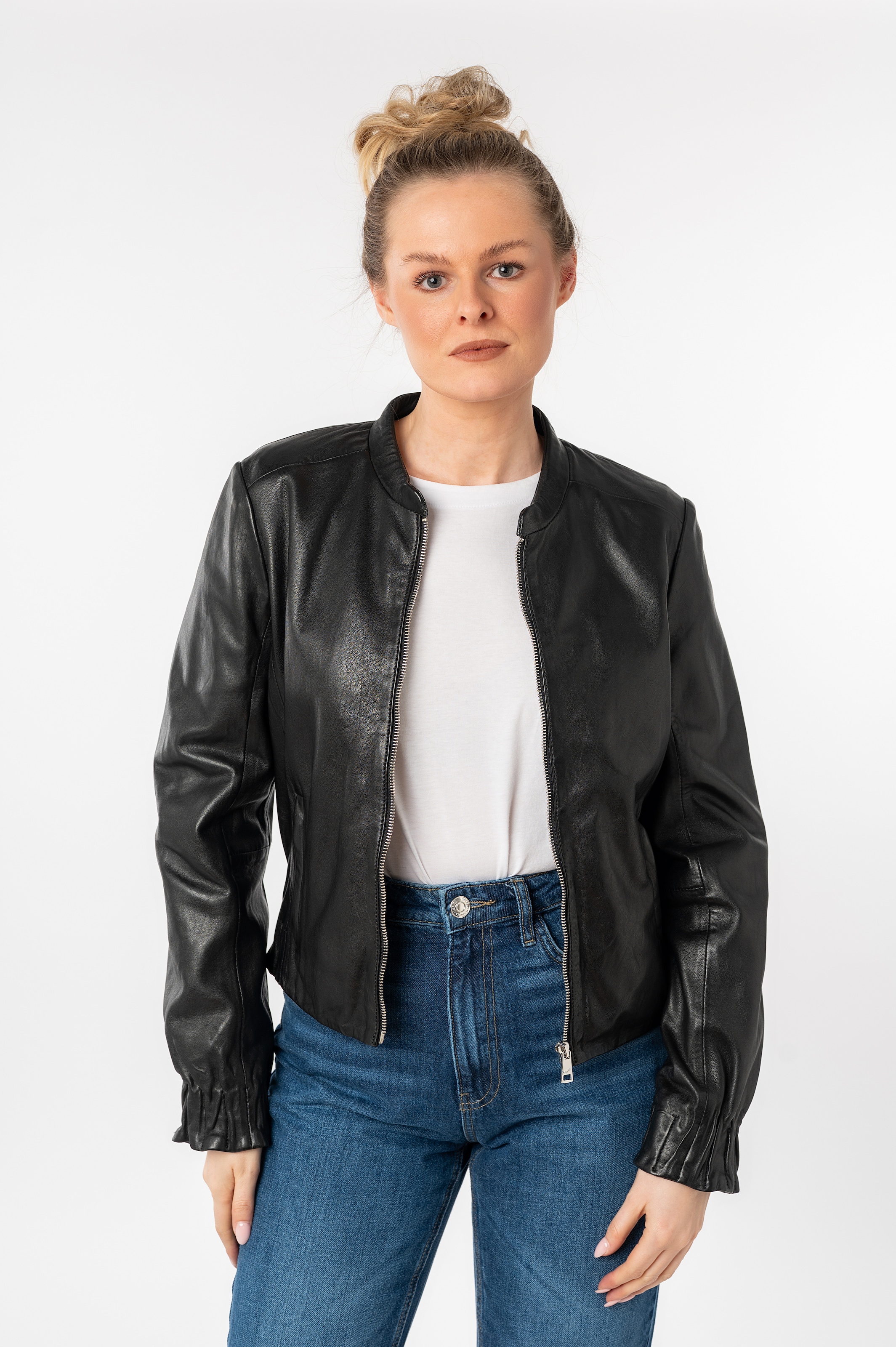 Mauritius Lederjacke "MWCassie", mit Stehkragen günstig online kaufen