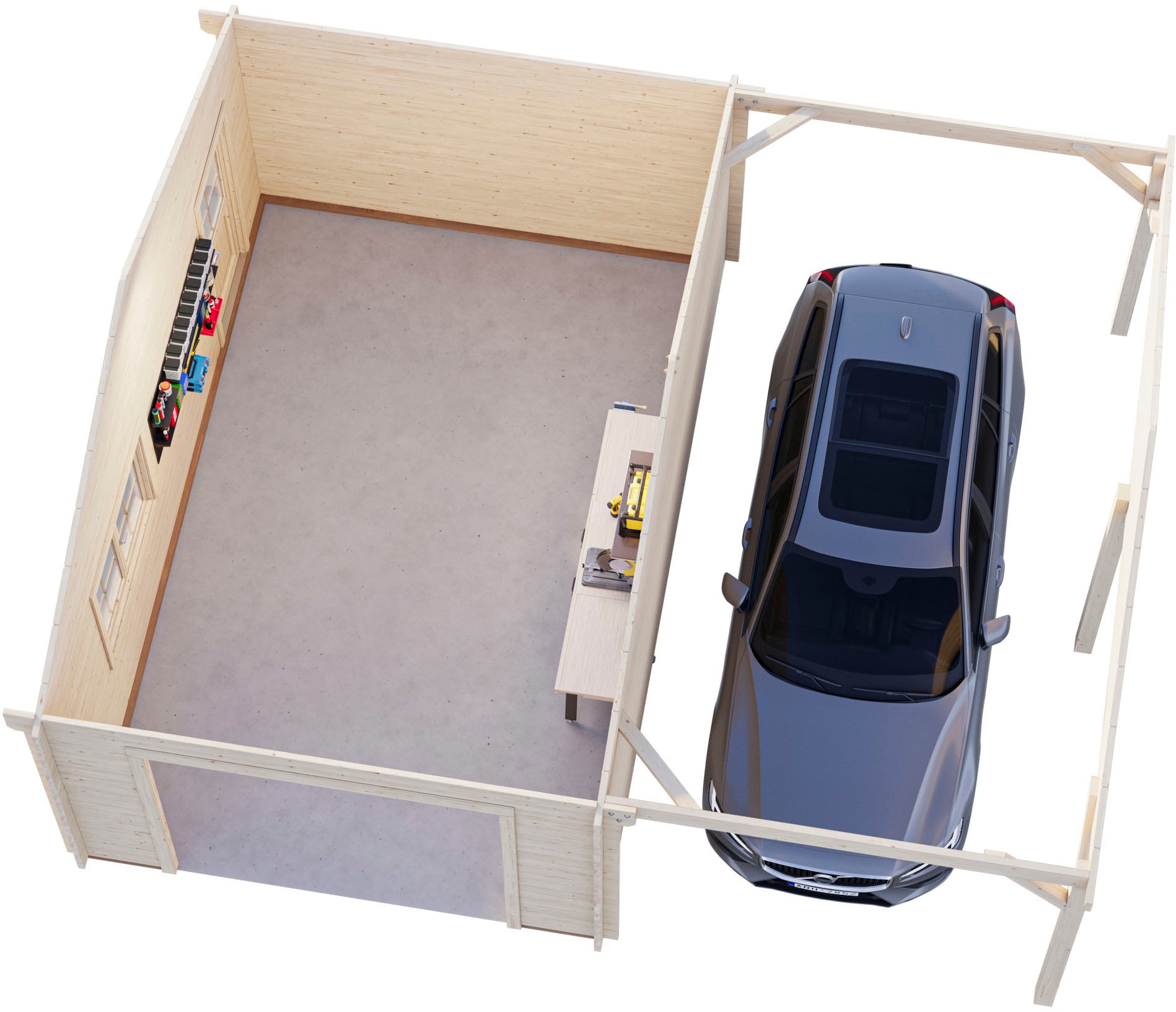 Palmako Garage »Roger, ohne Tor« BxTxH: 706x619x316 cm
