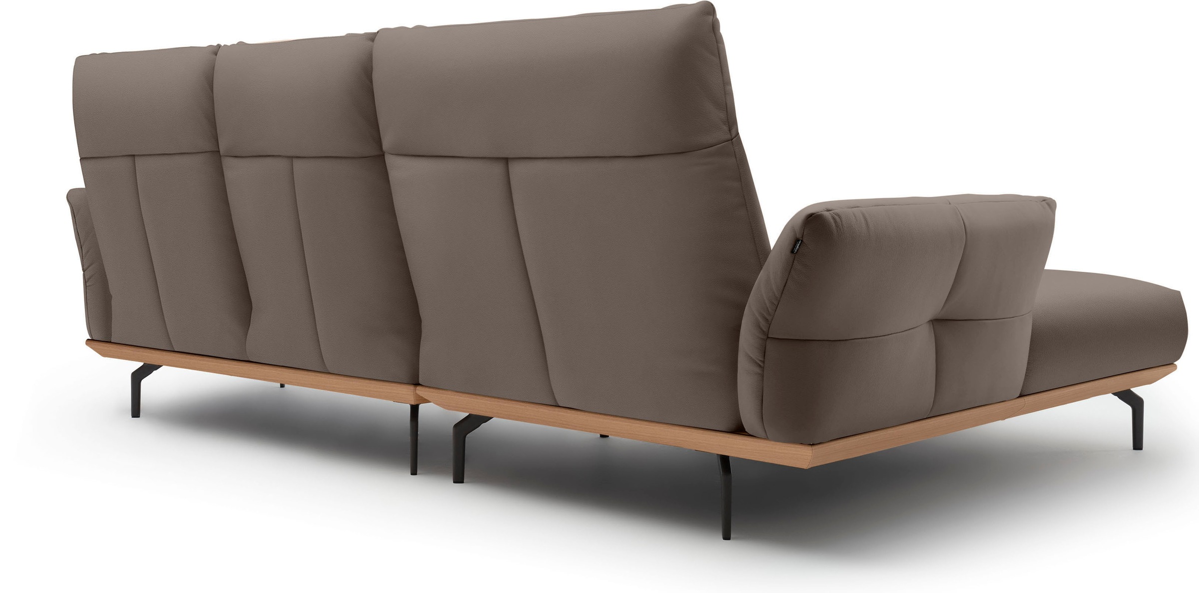 Creation BY ROLF BENZ Ecksofa »CR.460«, Sockel in Eiche, Alugussfüße in umbragrau, Breite 298 cm
