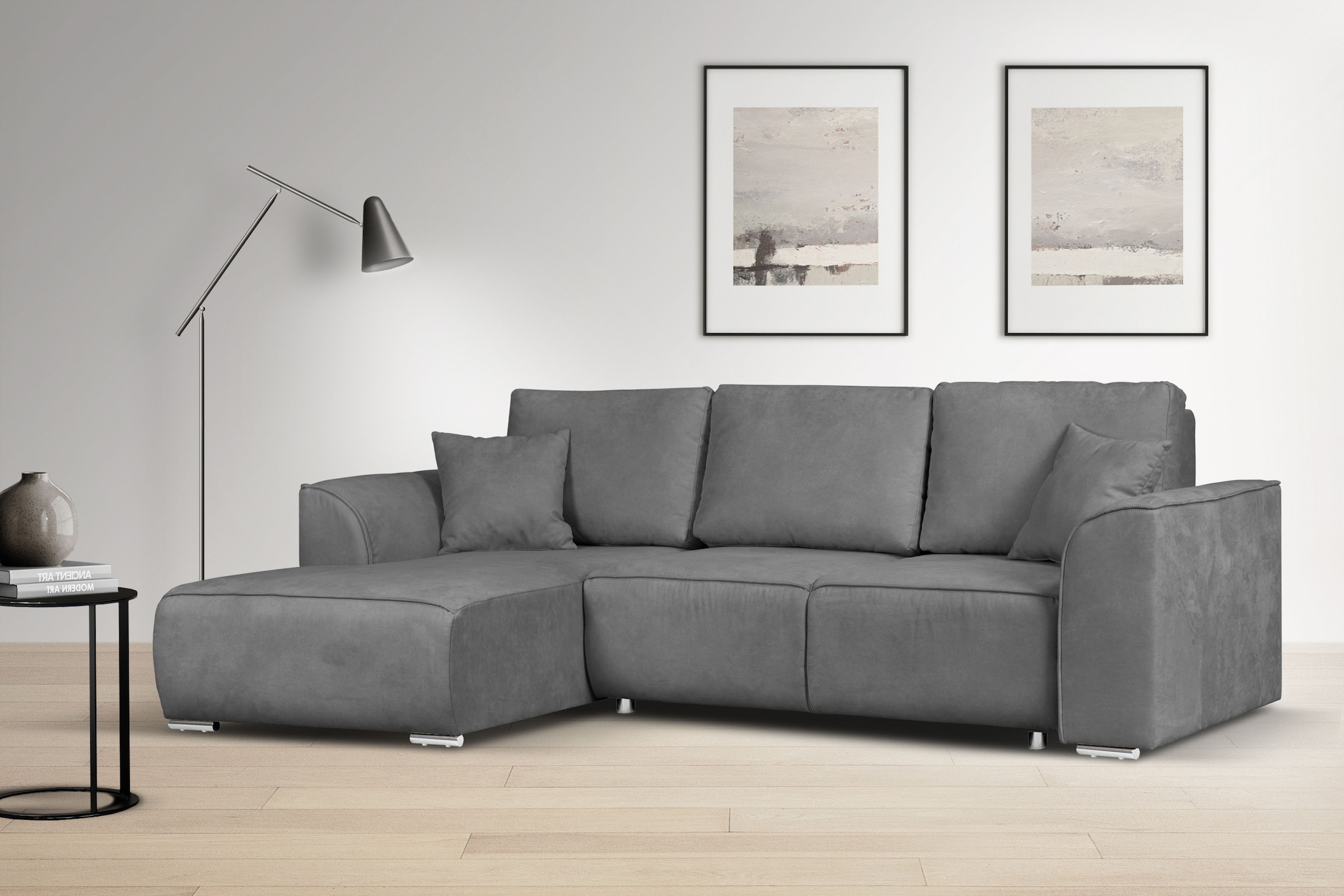 OTTO home Ecksofa "BEATRICE optionale Schlafsofa mit Bettkasten, B/T/H: 265 günstig online kaufen