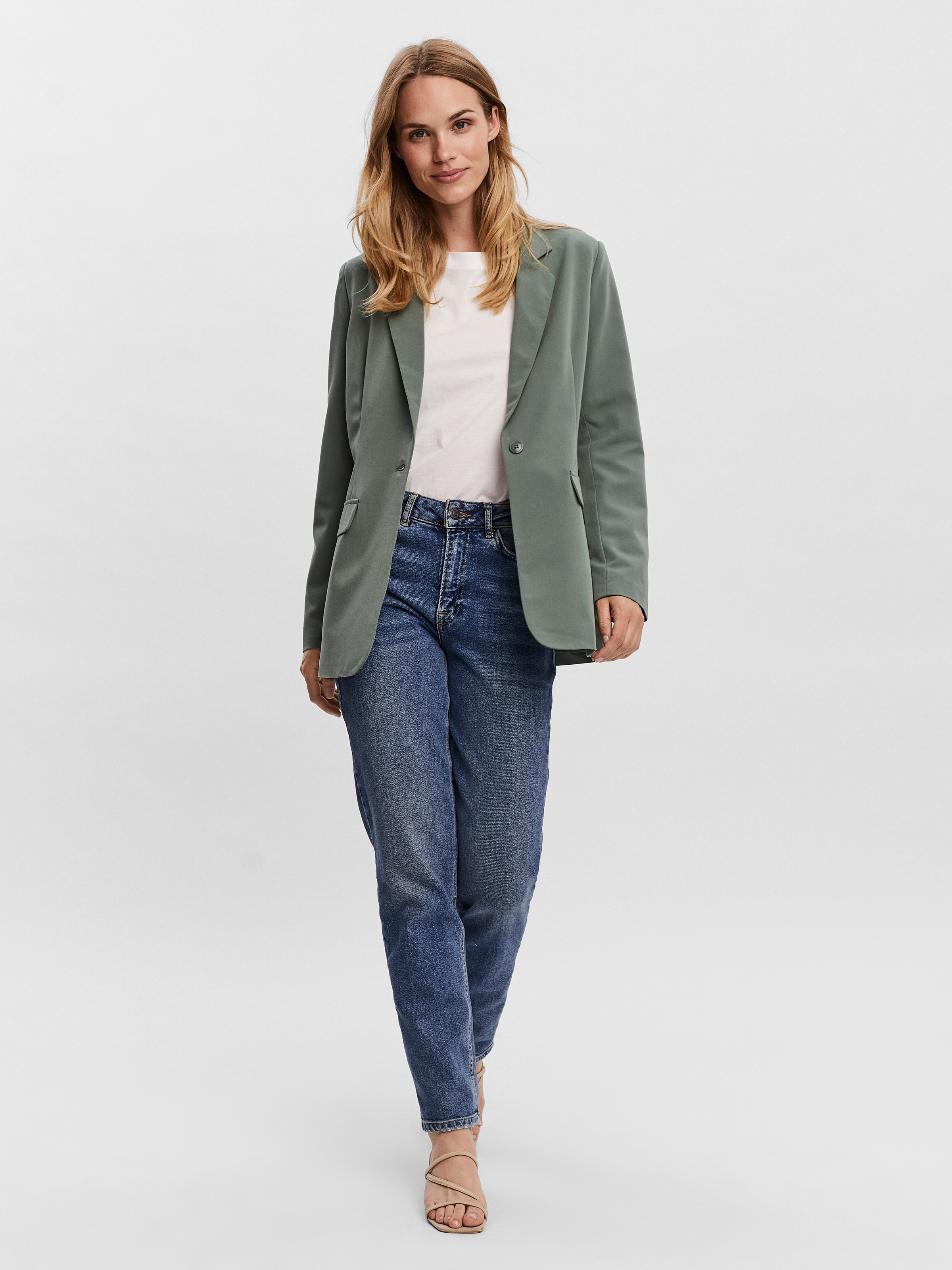 Thumbnail - Vero Moda Longblazer "VMZELDA LS LOOSE BLAZER NOOS" lässige Form, 1-Knopf Verschluss
