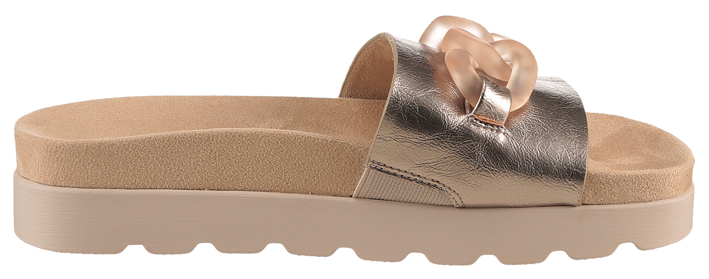 Tamaris Pantolette, Plateau, Sommerschuh, Schlupfschuh in veganer Verarbeitung