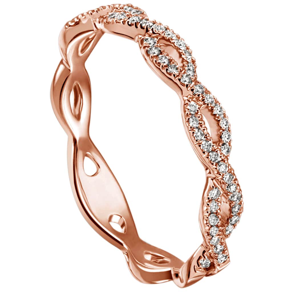 JOBO Fingerring »Ring mit 49 Diamanten« 585 Roségold