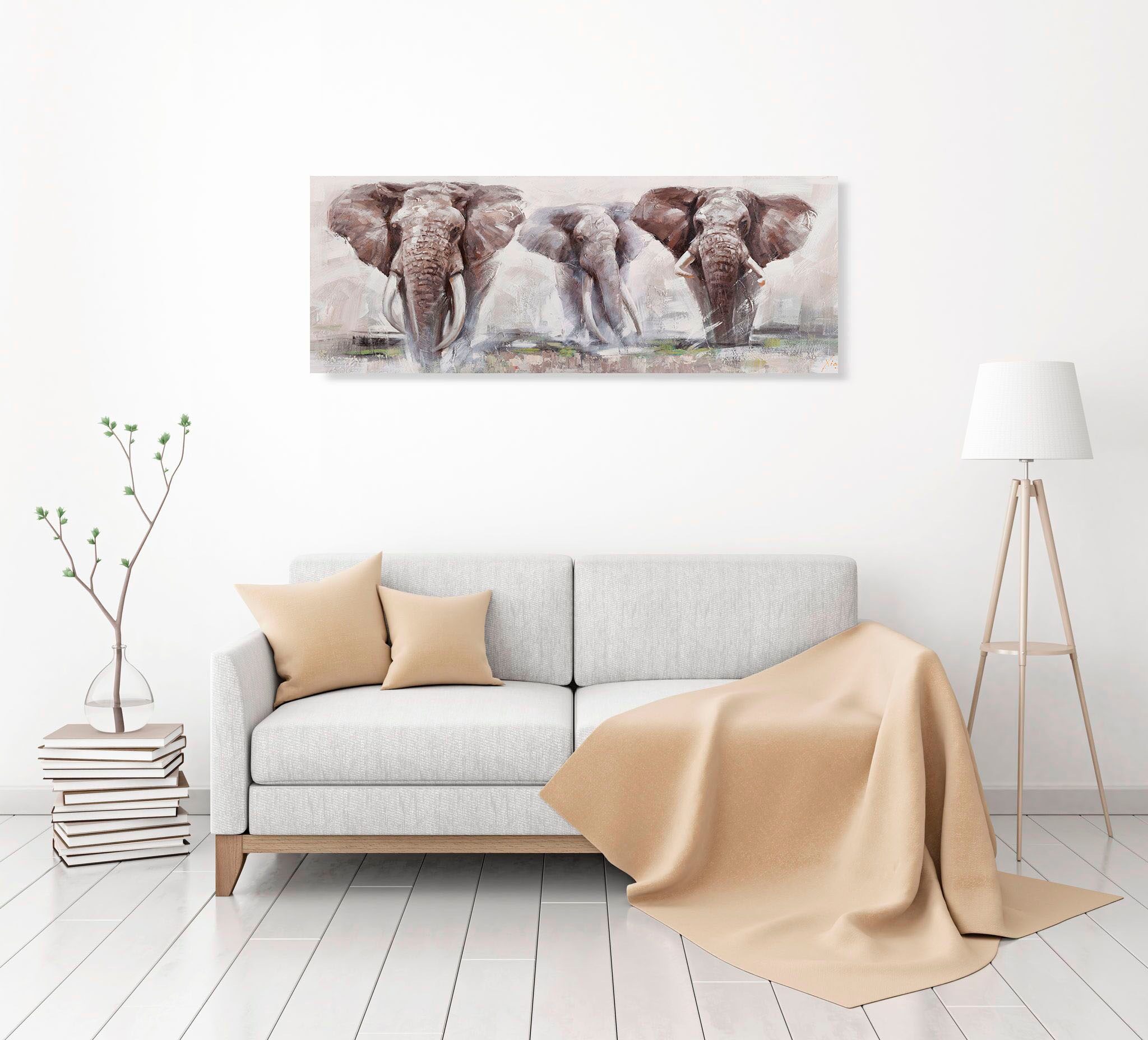 Home affaire Ölbild »Elephant«, Elefanten-Tiere