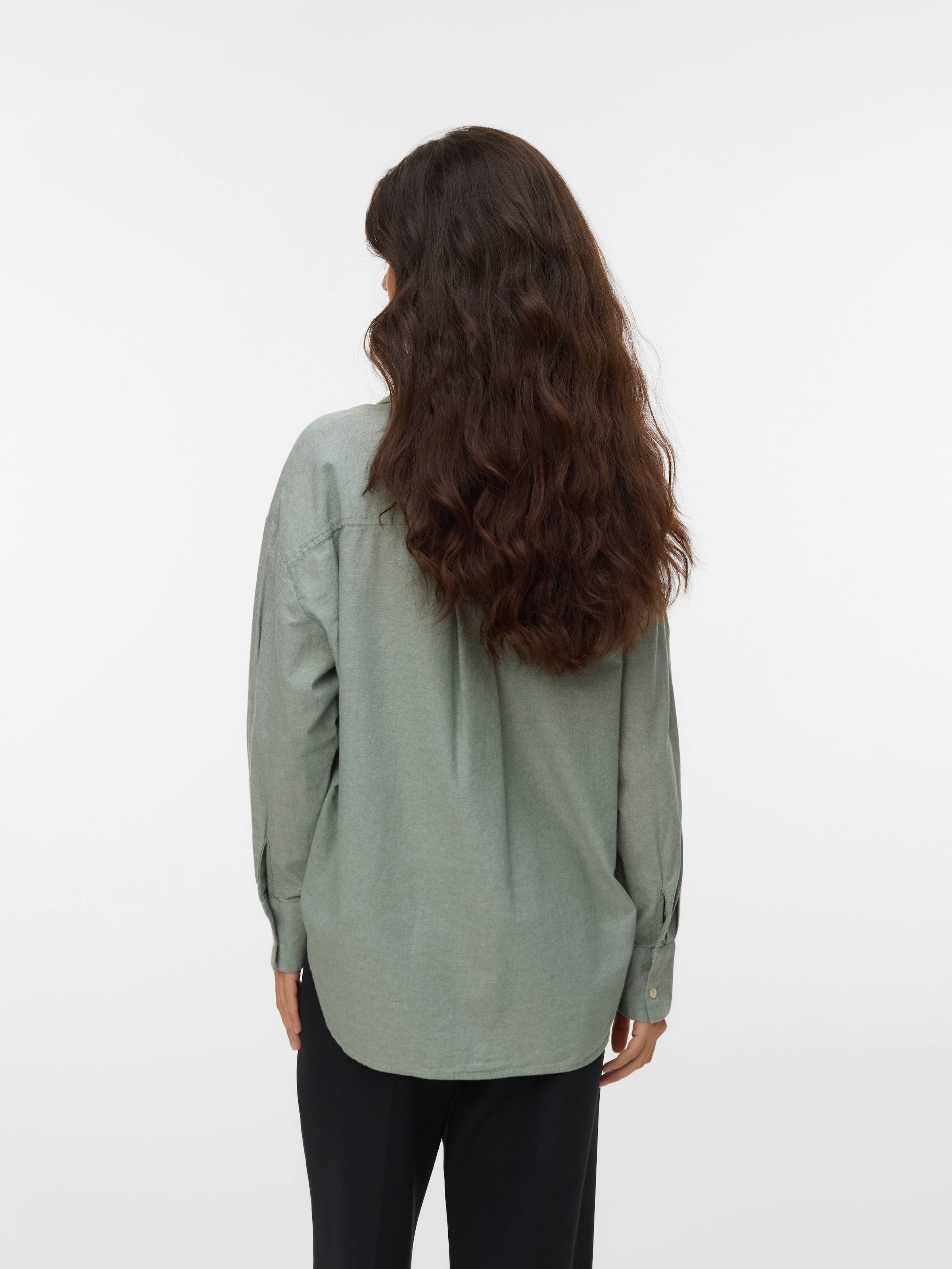 Vero Moda Langarmbluse »VMNORMA LS CHAMBRAY SHIRT« Baumwolle, loose fit